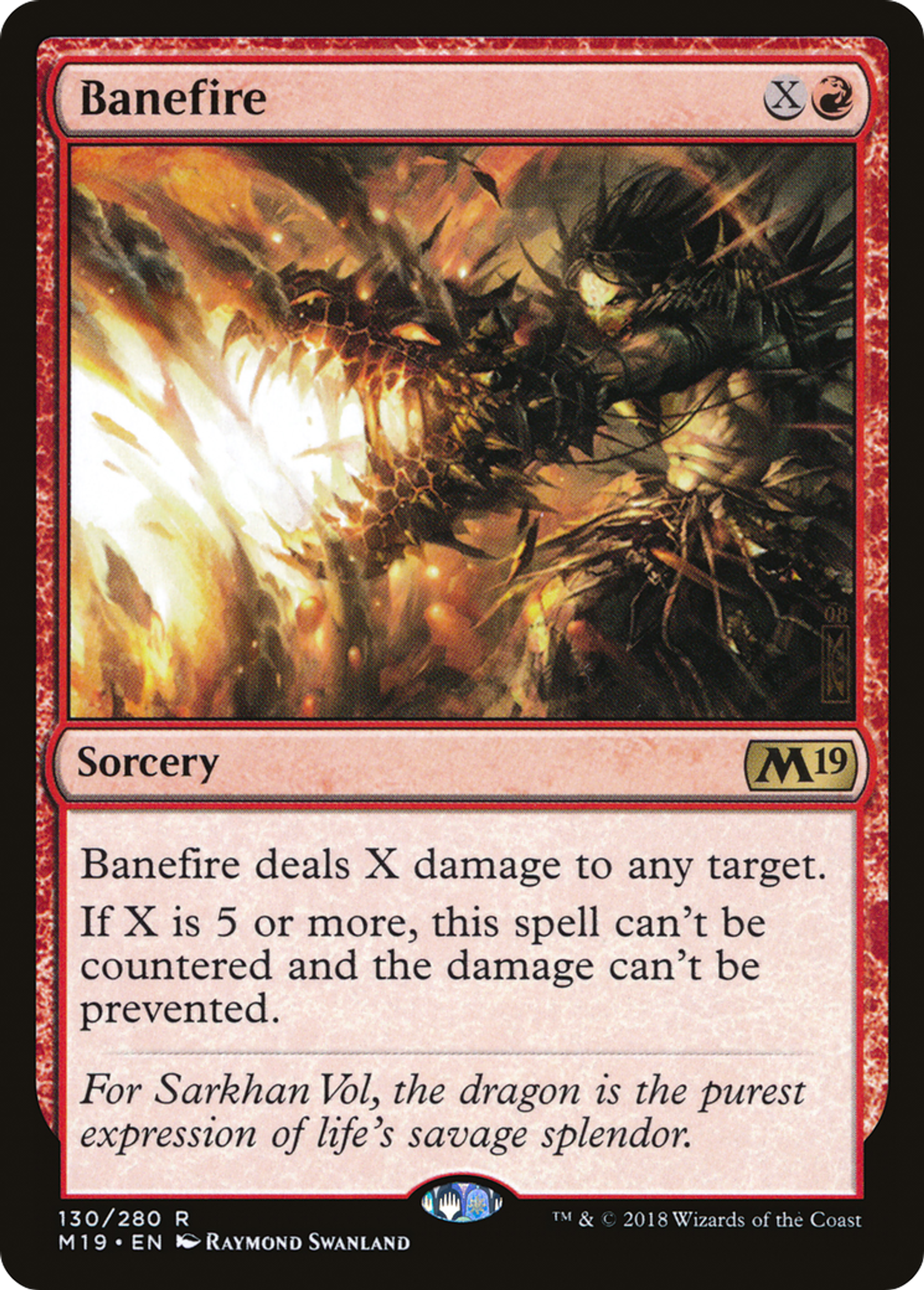 Banefire — Core Set 2019 — Magic: The Gathering