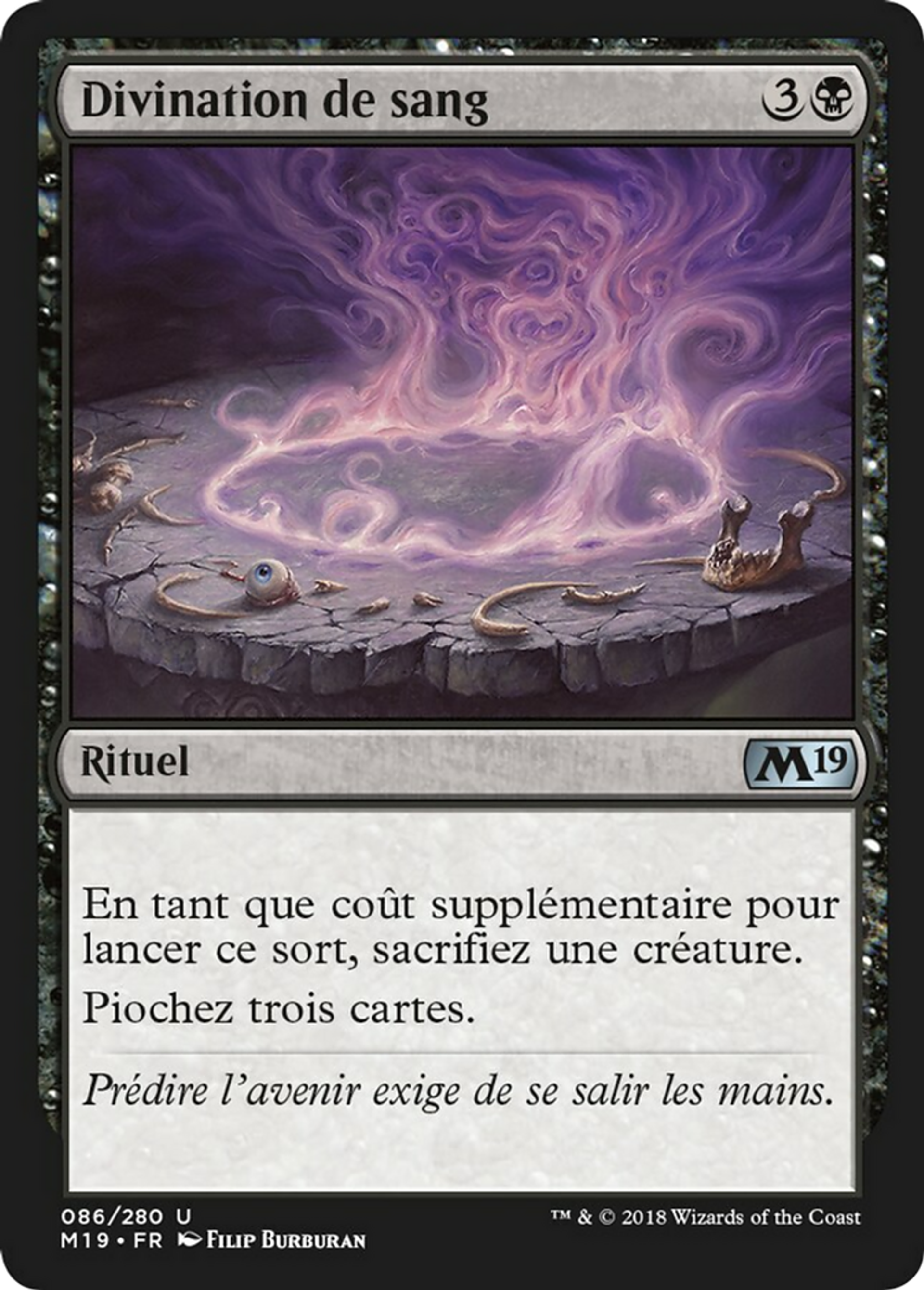 Divination de sang — Core Set 2019 — Magic: The Gathering