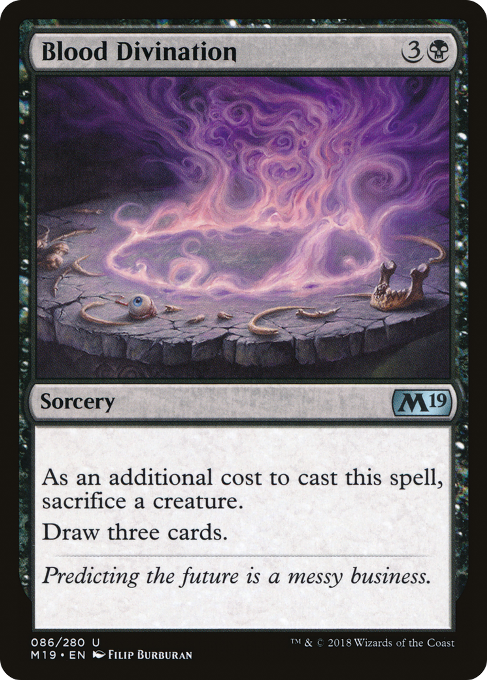 Divination de sang — Core Set 2019 — Magic: The Gathering