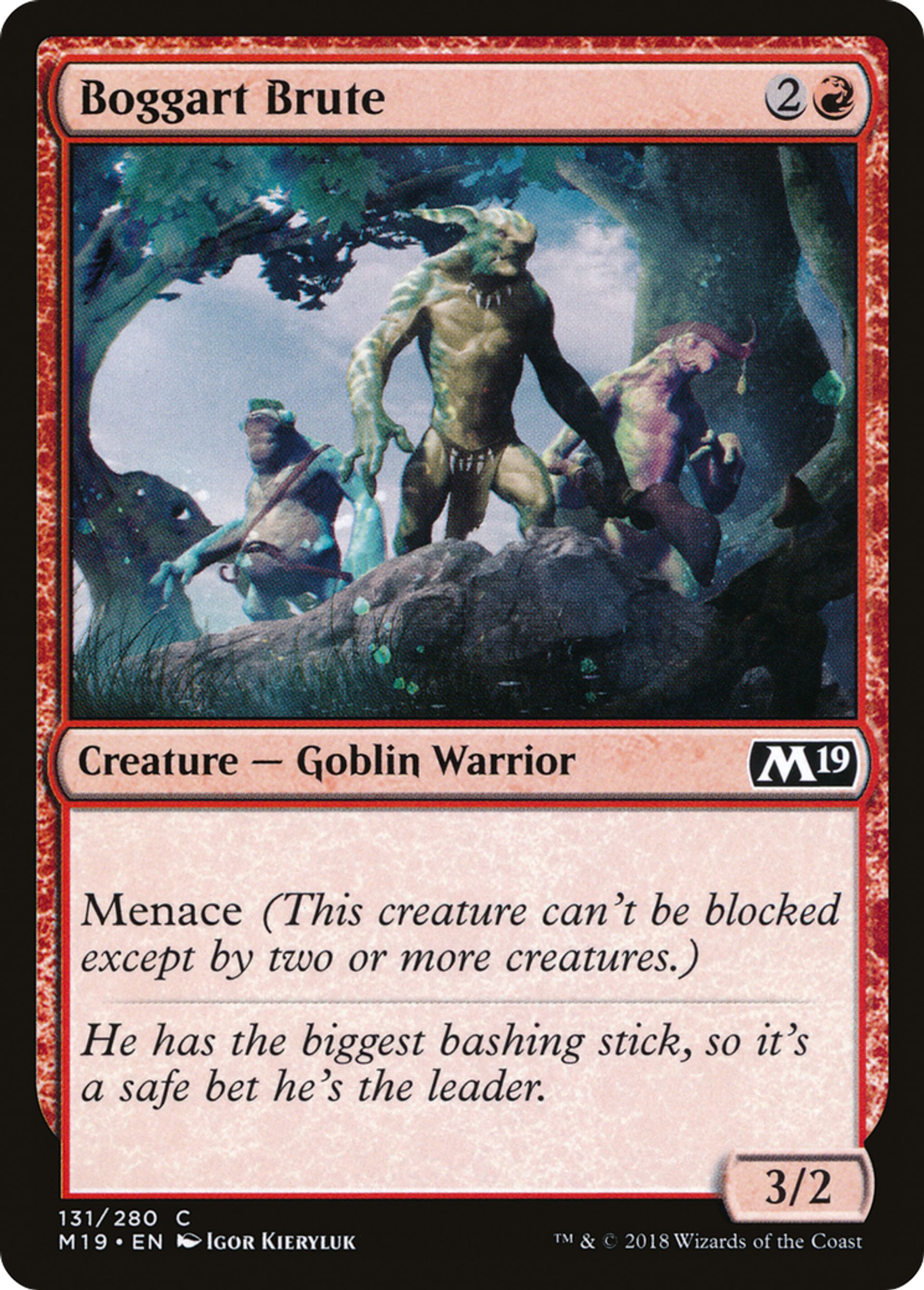 Brute boggarte — Core Set 2019 — Magic: The Gathering