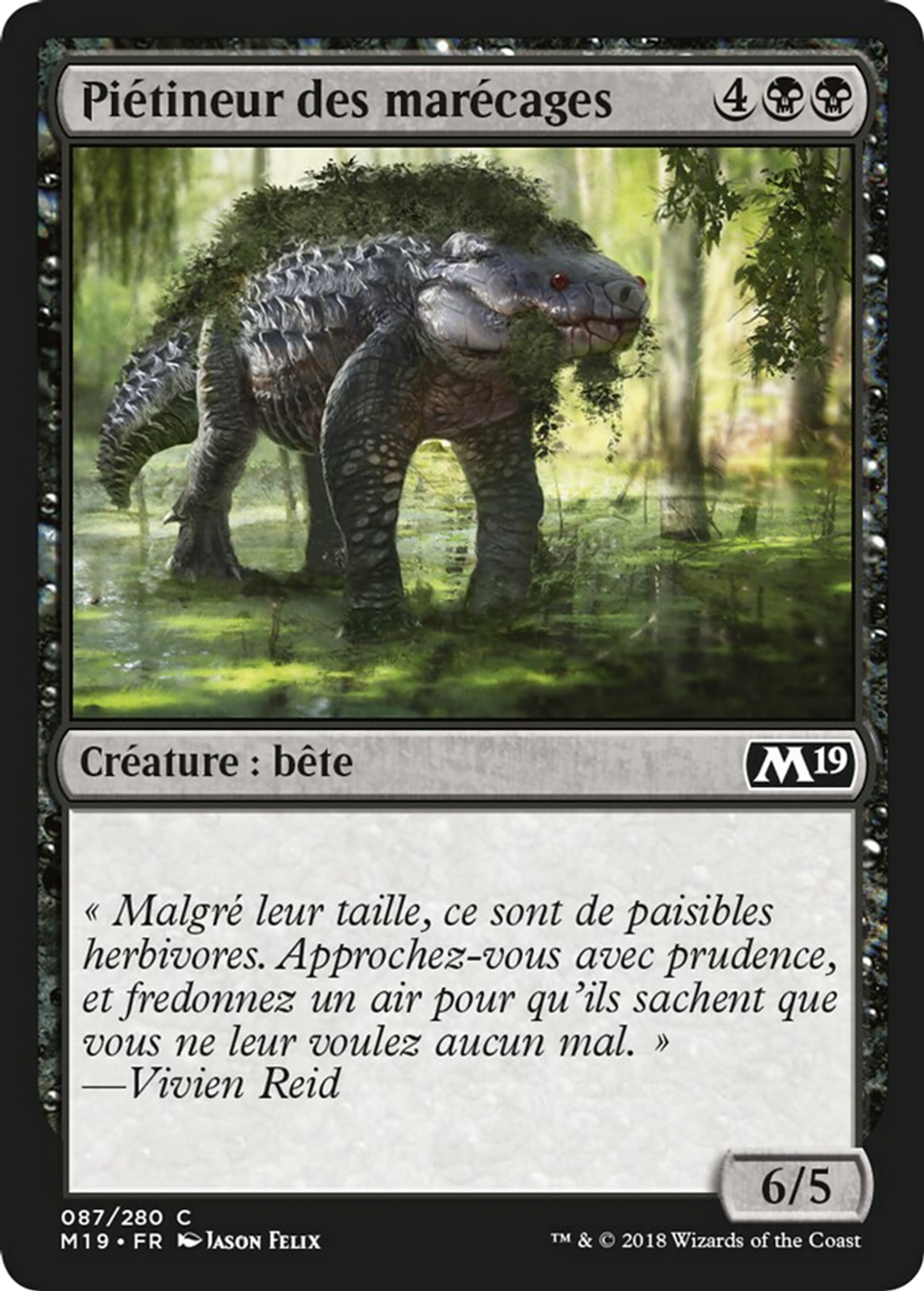 Piétineur des marécages — Core Set 2019 — Magic: The Gathering