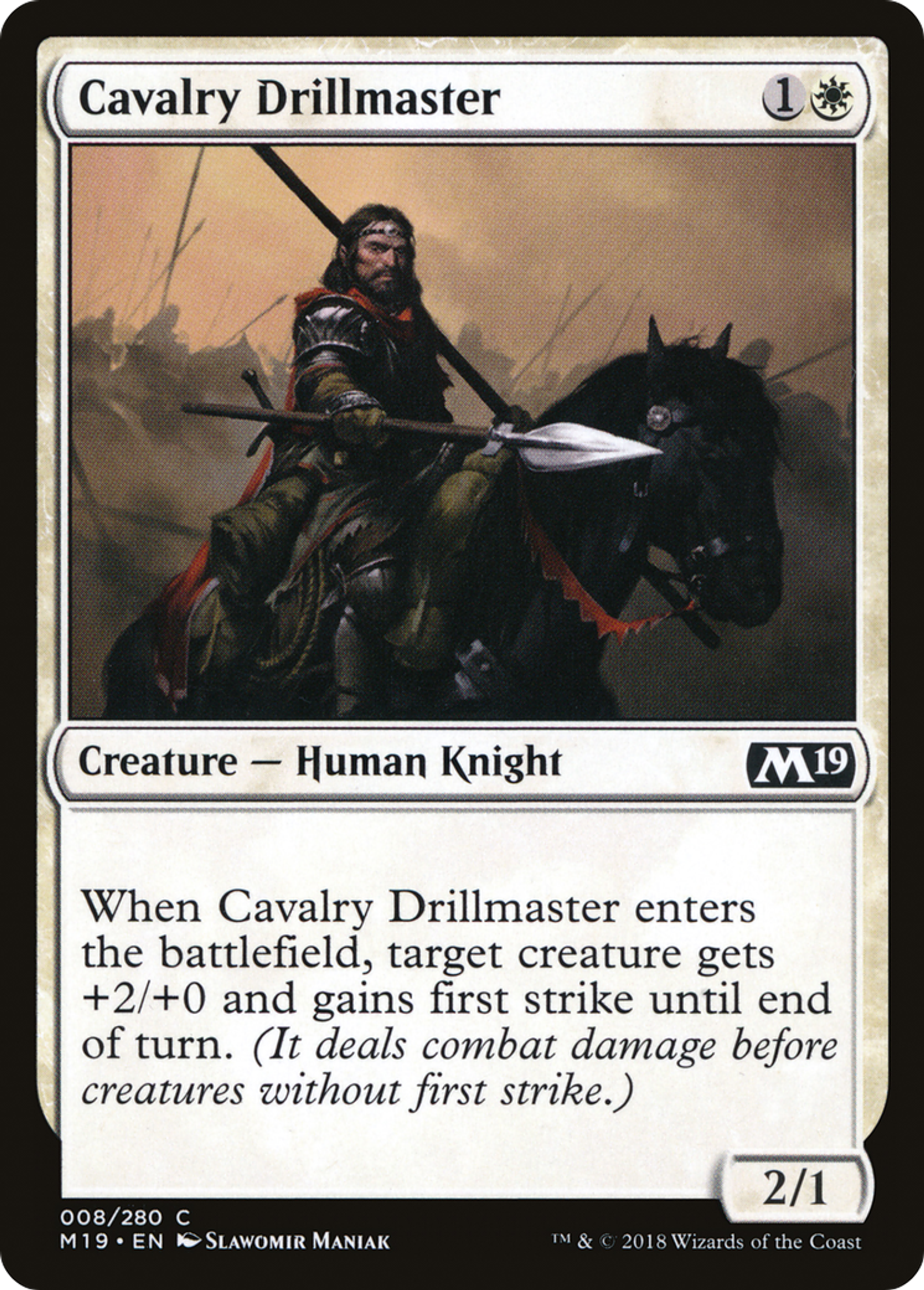 Cavalry Drillmaster — Core Set 2019 — Magic: The Gathering