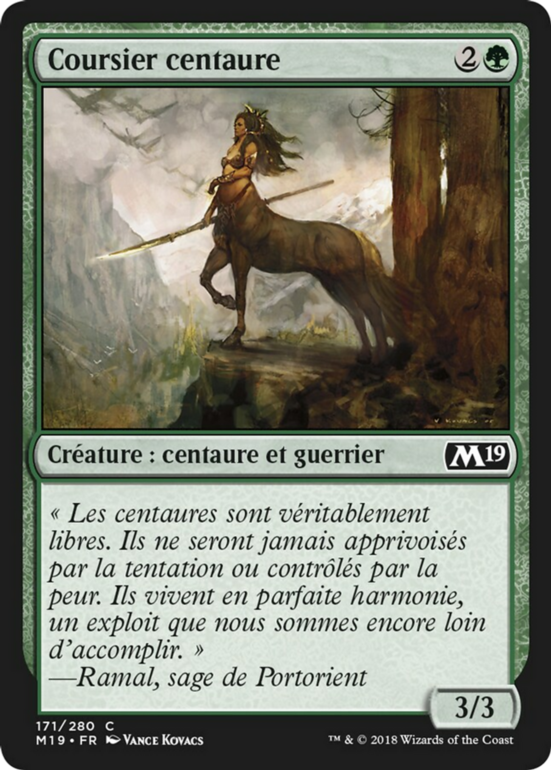 Coursier centaure — Core Set 2019 — Magic: The Gathering