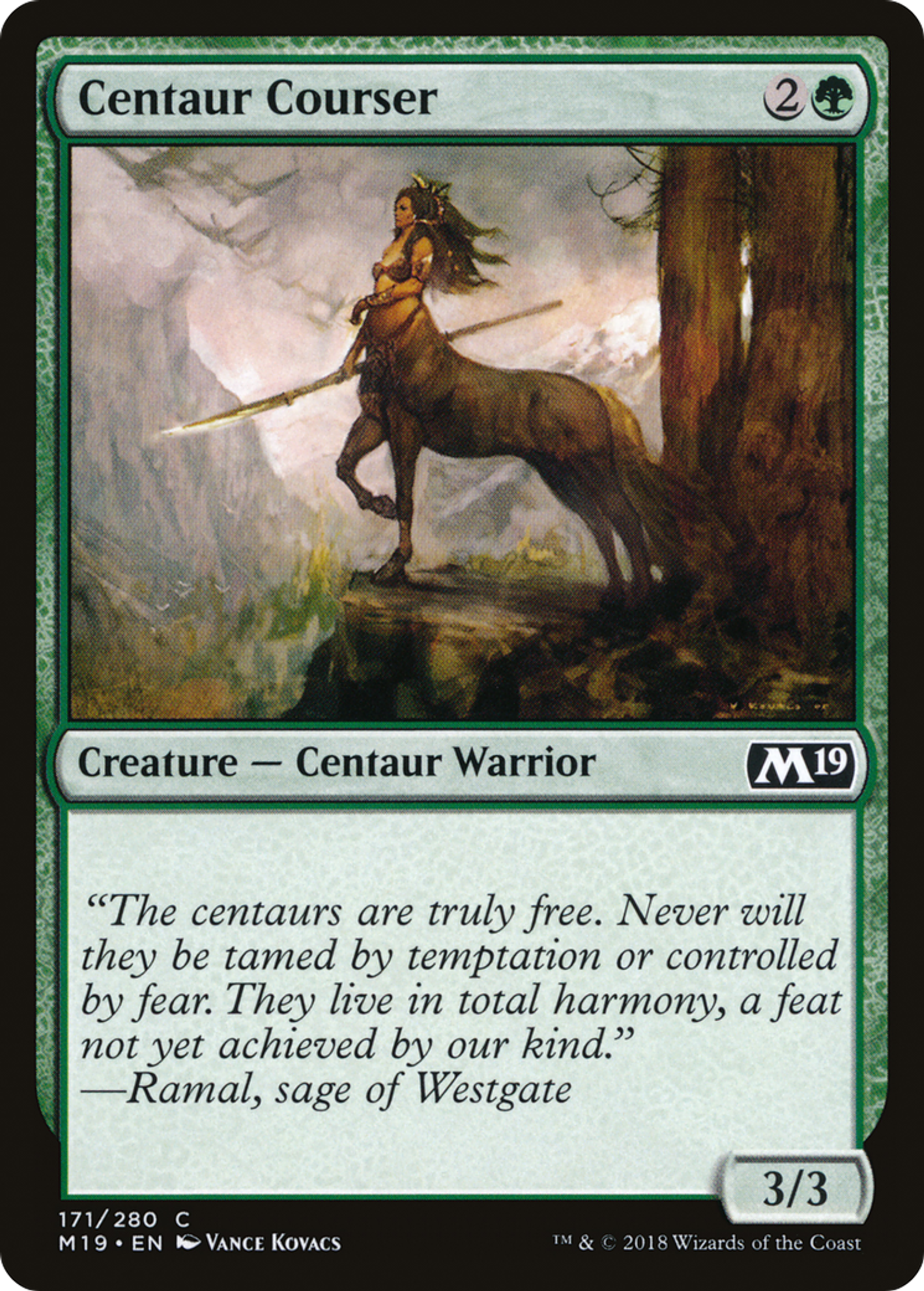Centaur Courser — Core Set 2019 — Magic: The Gathering