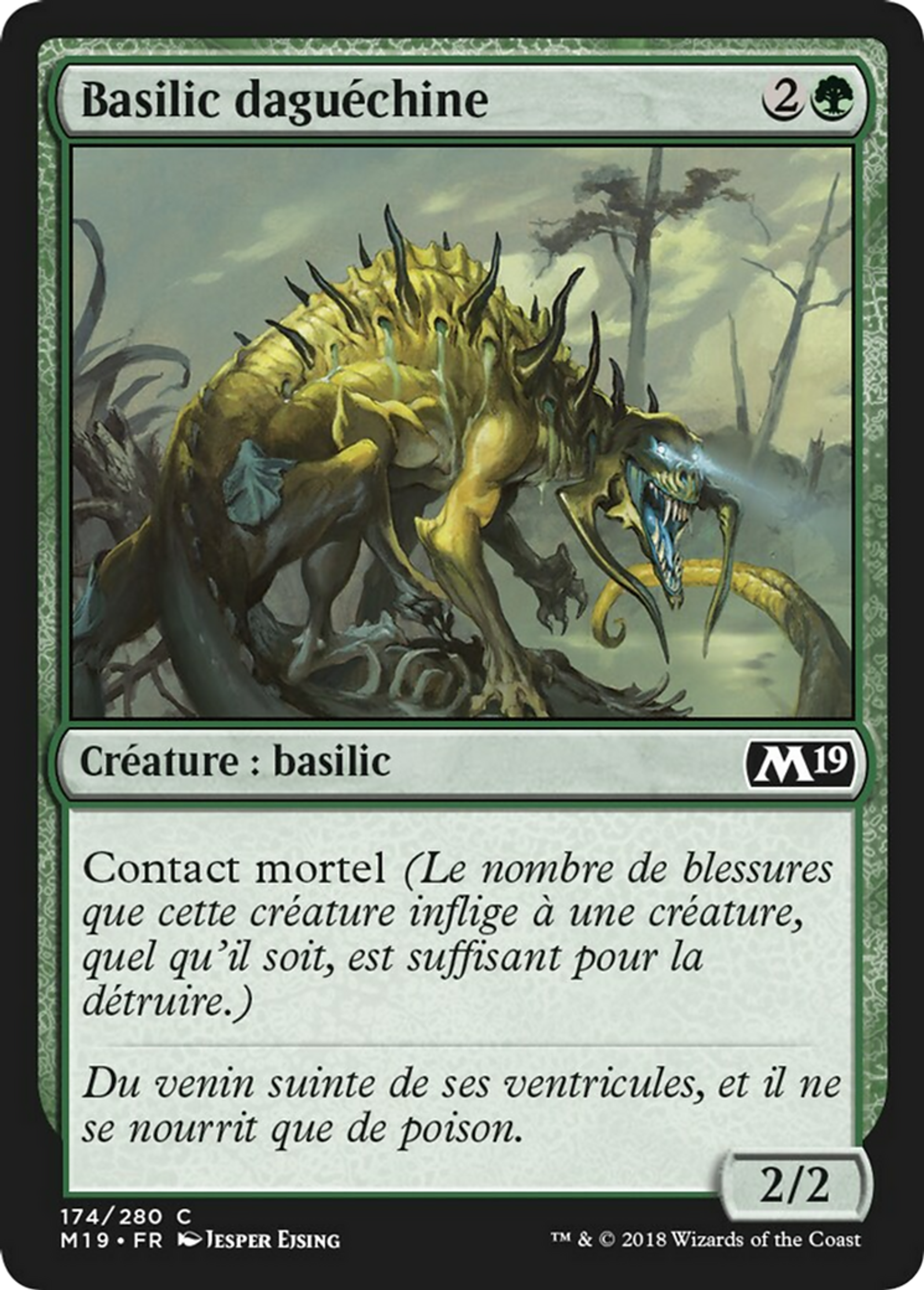 Basilic daguéchine — Core Set 2019 — Magic: The Gathering