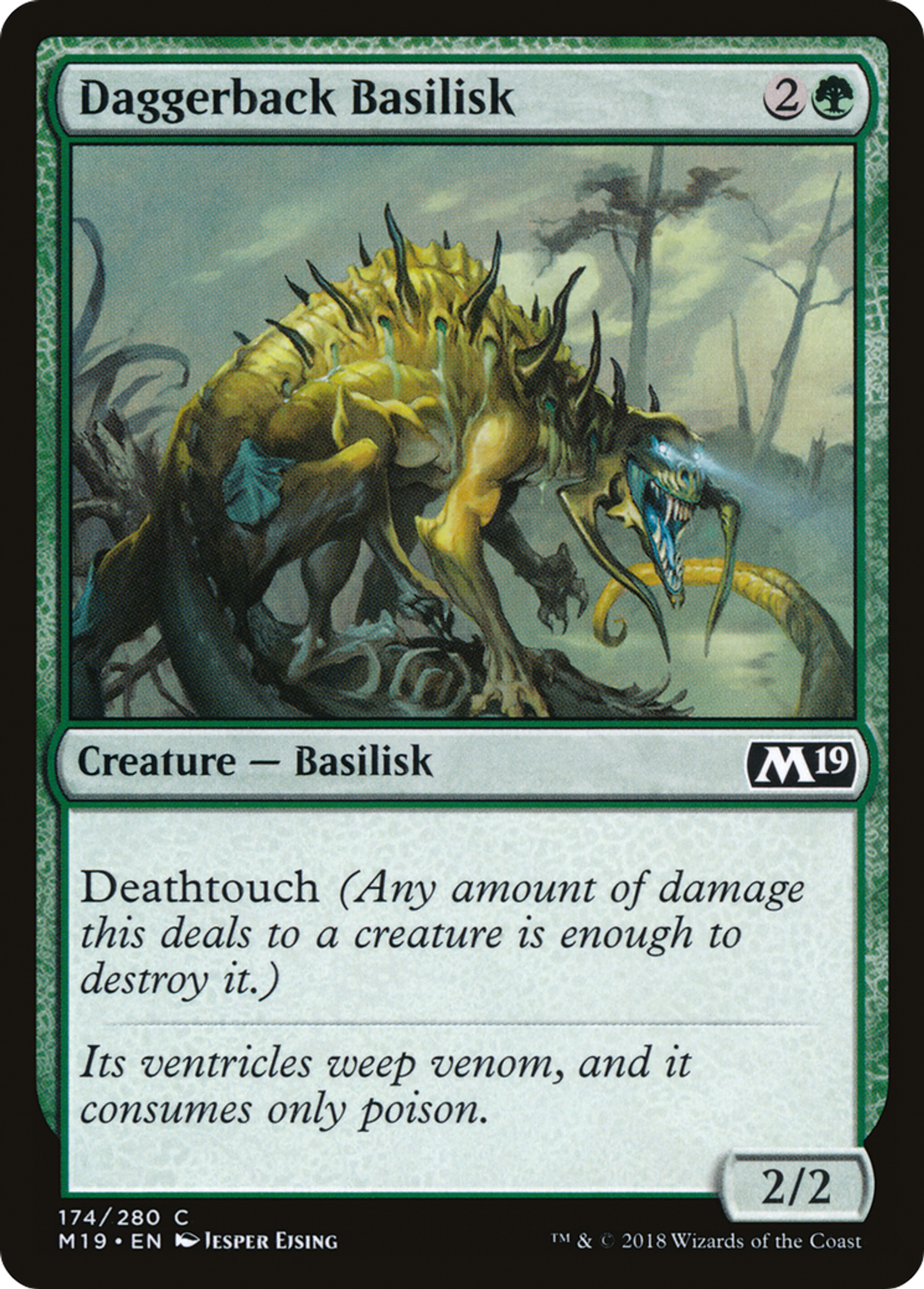 Daggerback Basilisk — Core Set 2019 — Magic: The Gathering
