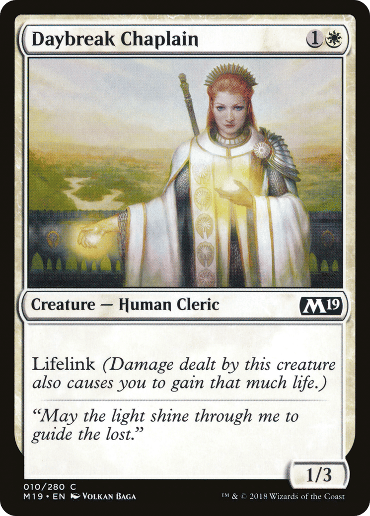 Daybreak Chaplain — Core Set 2019 — Magic: The Gathering