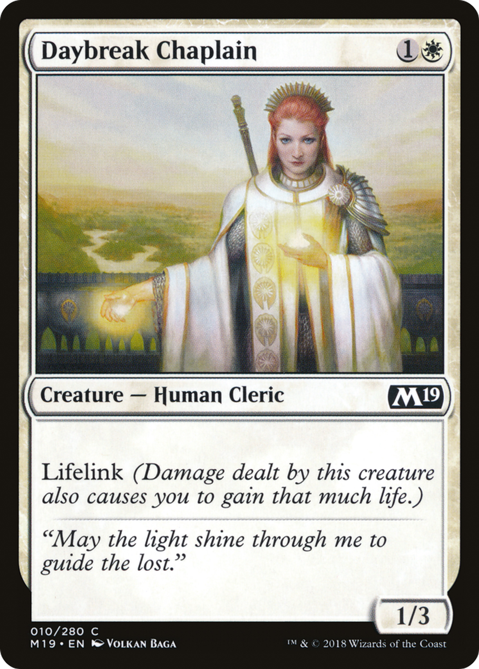 Daybreak Chaplain — Core Set 2019 — Magic: The Gathering