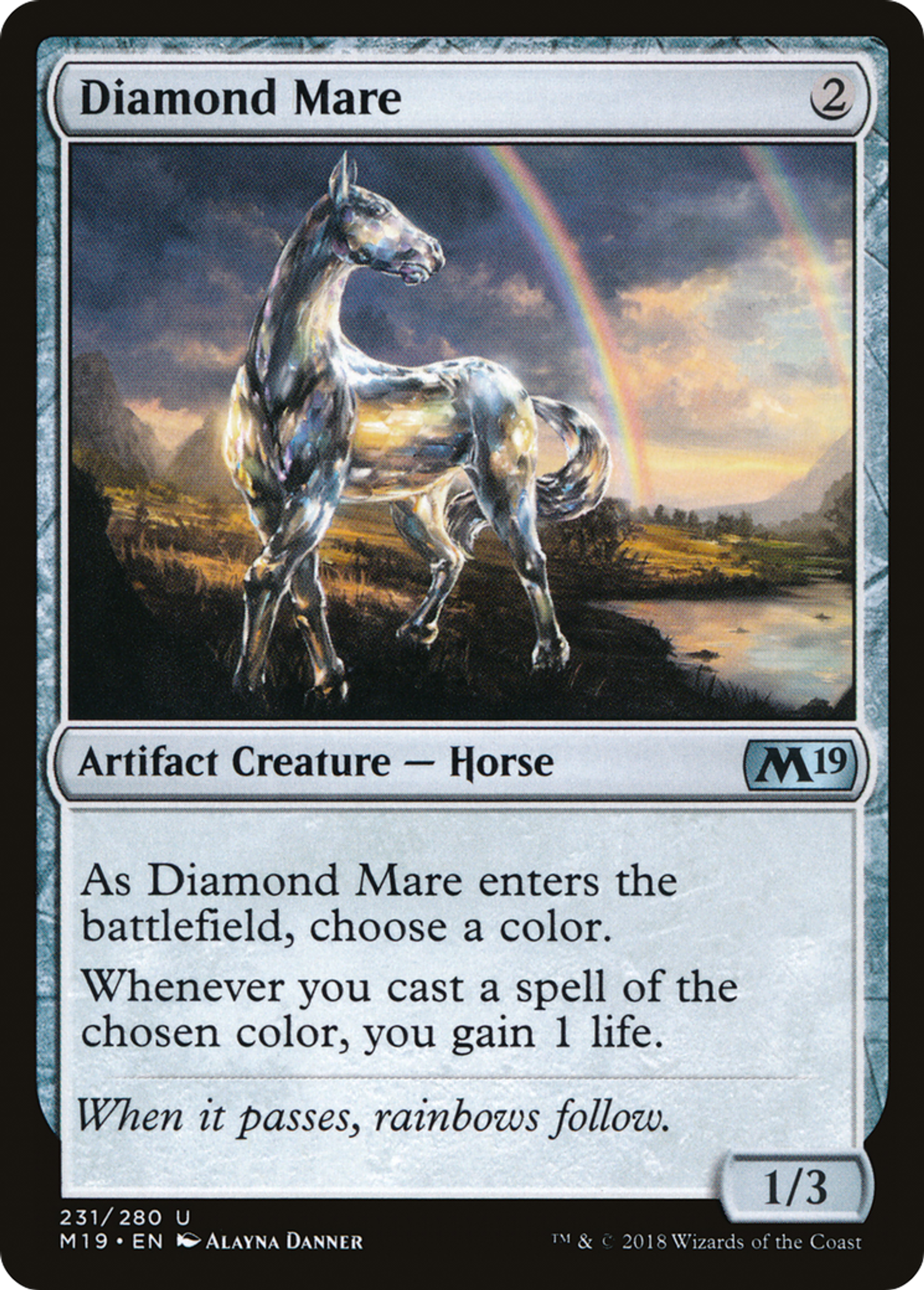 Diamond Mare — Core Set 2019 — Magic: The Gathering