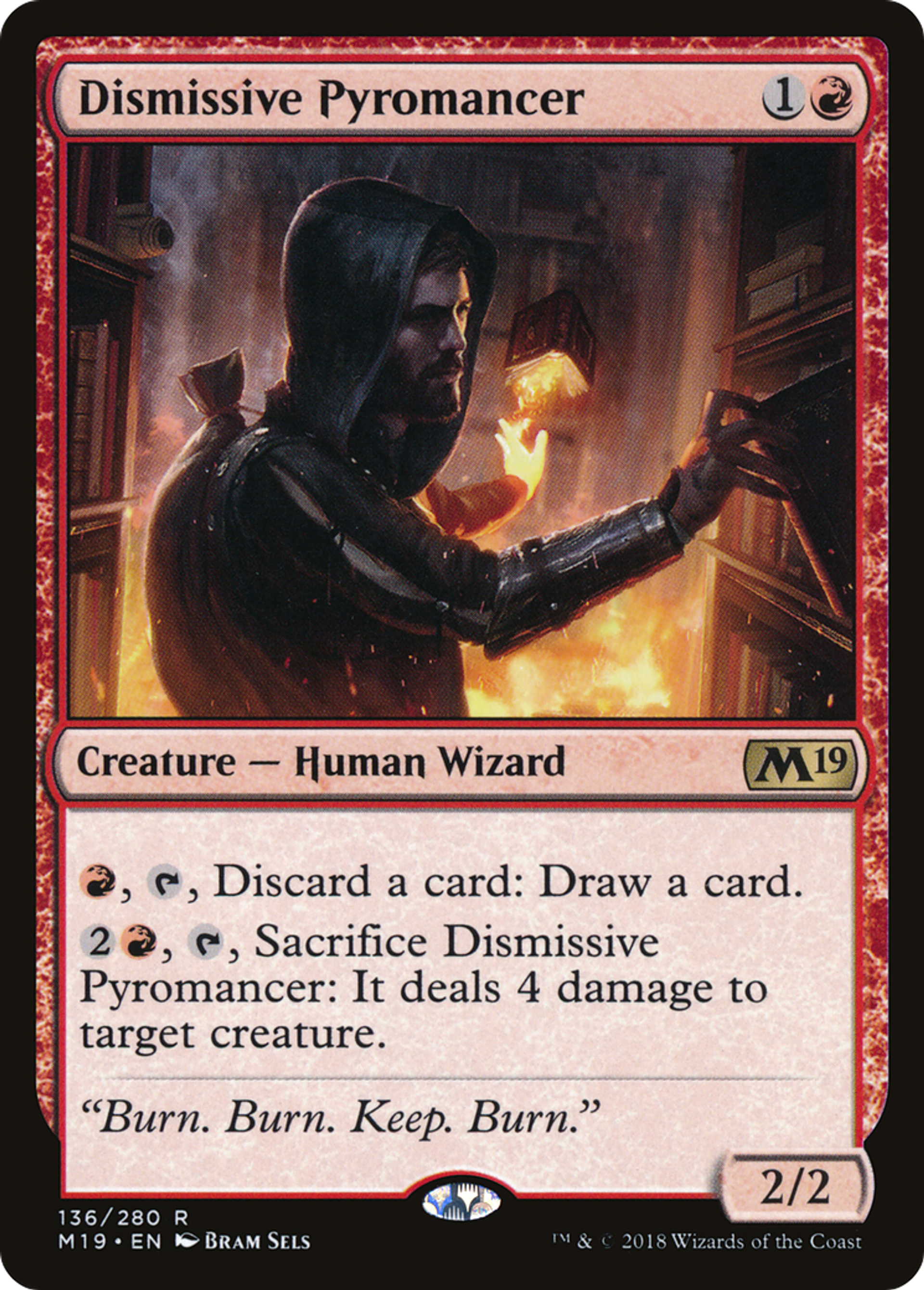 Dismissive Pyromancer — Core Set 2019 — Magic: The Gathering