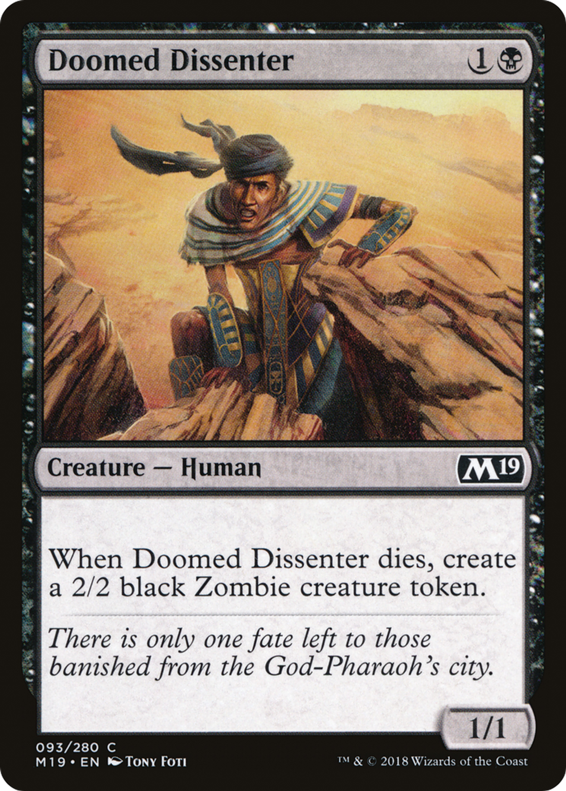Dissident damné — Core Set 2019 — Magic: The Gathering