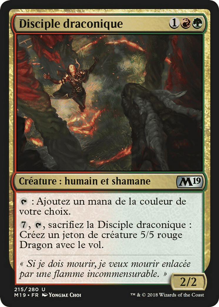 Disciple draconique — Core Set 2019 — Magic: The Gathering