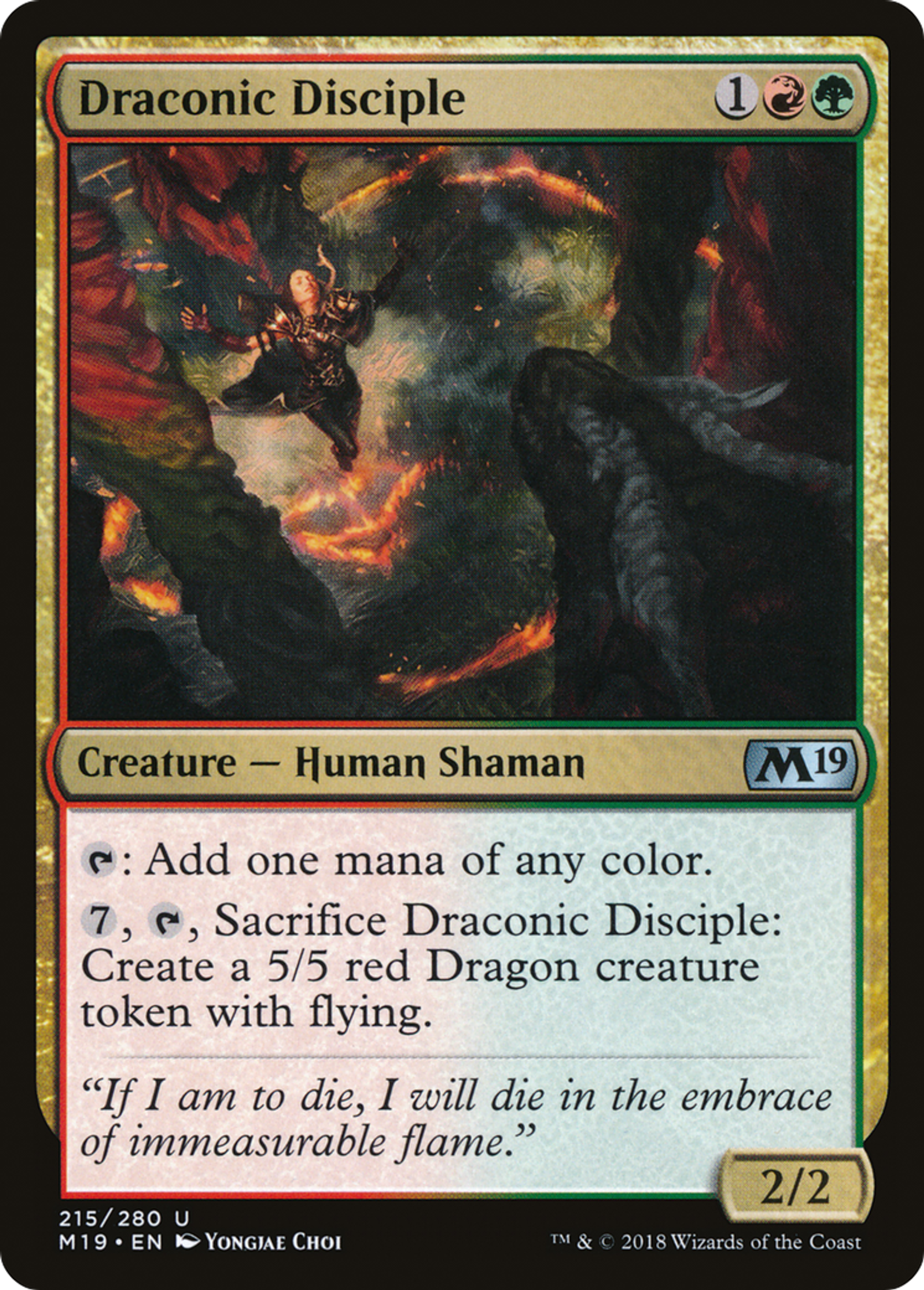 Draconic Disciple — Core Set 2019 — Magic: The Gathering