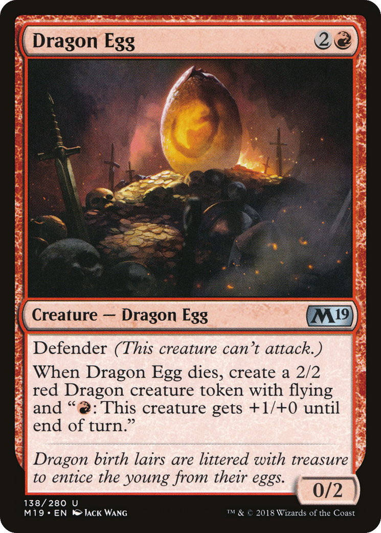 Dragon Egg — Core Set 2019 — Magic: The Gathering