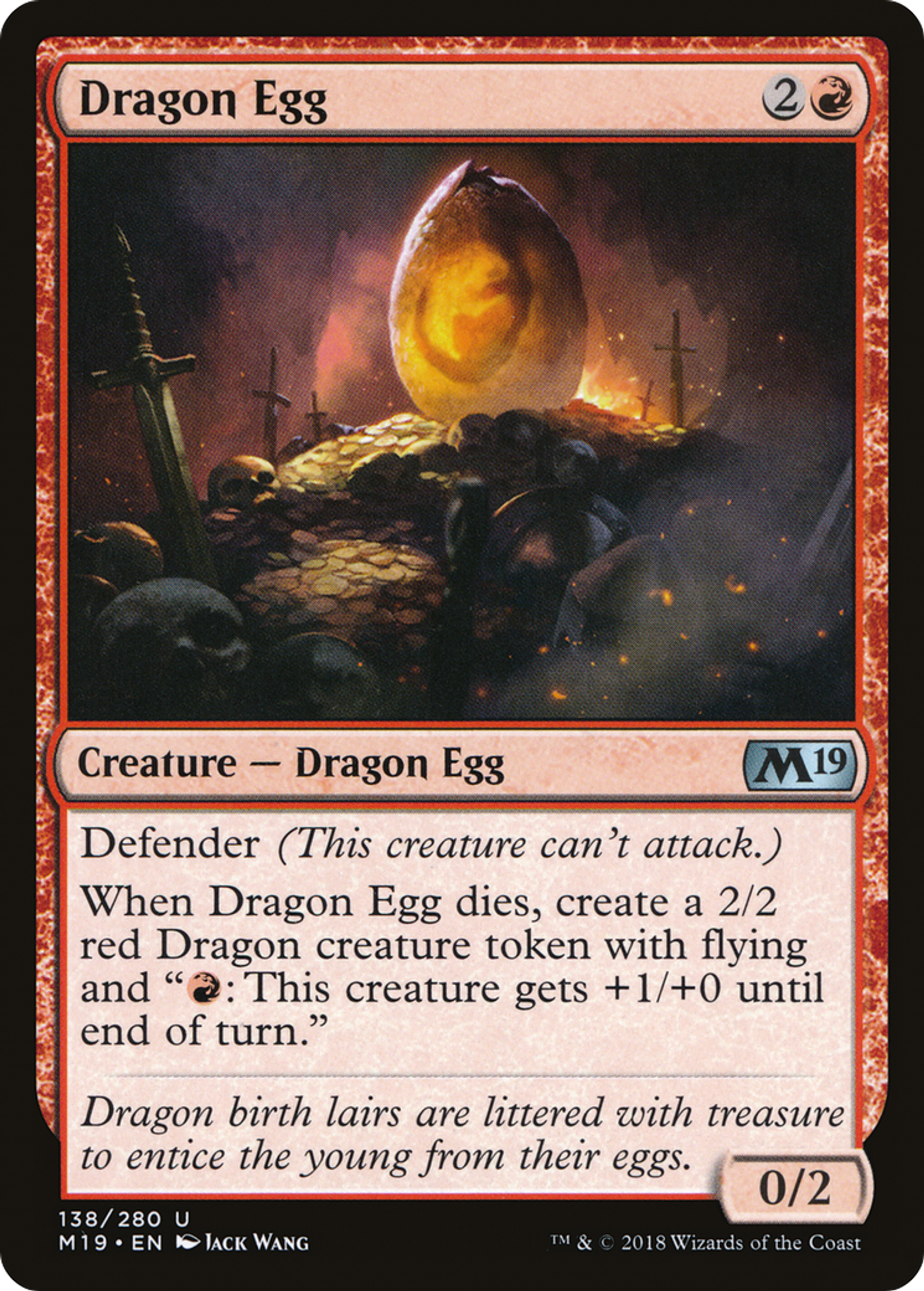Œuf de dragon — Core Set 2019 — Magic: The Gathering