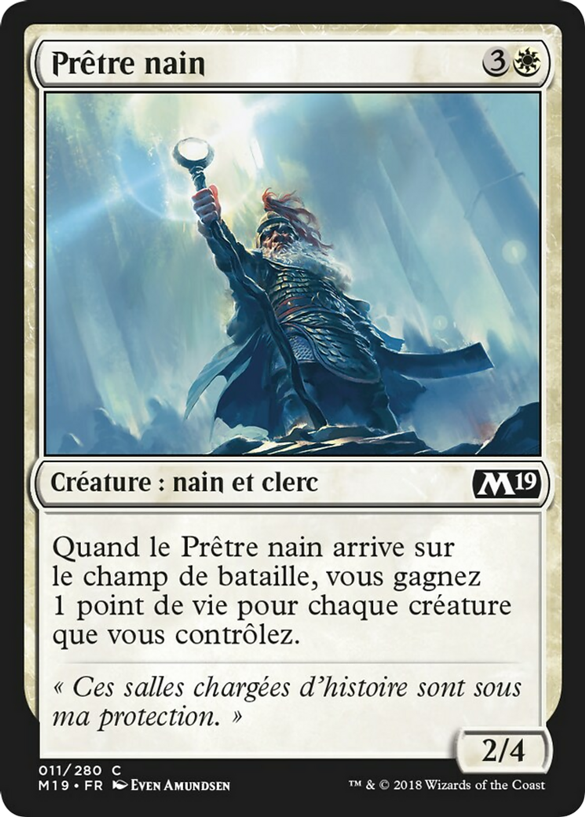 Prêtre nain — Core Set 2019 — Magic: The Gathering