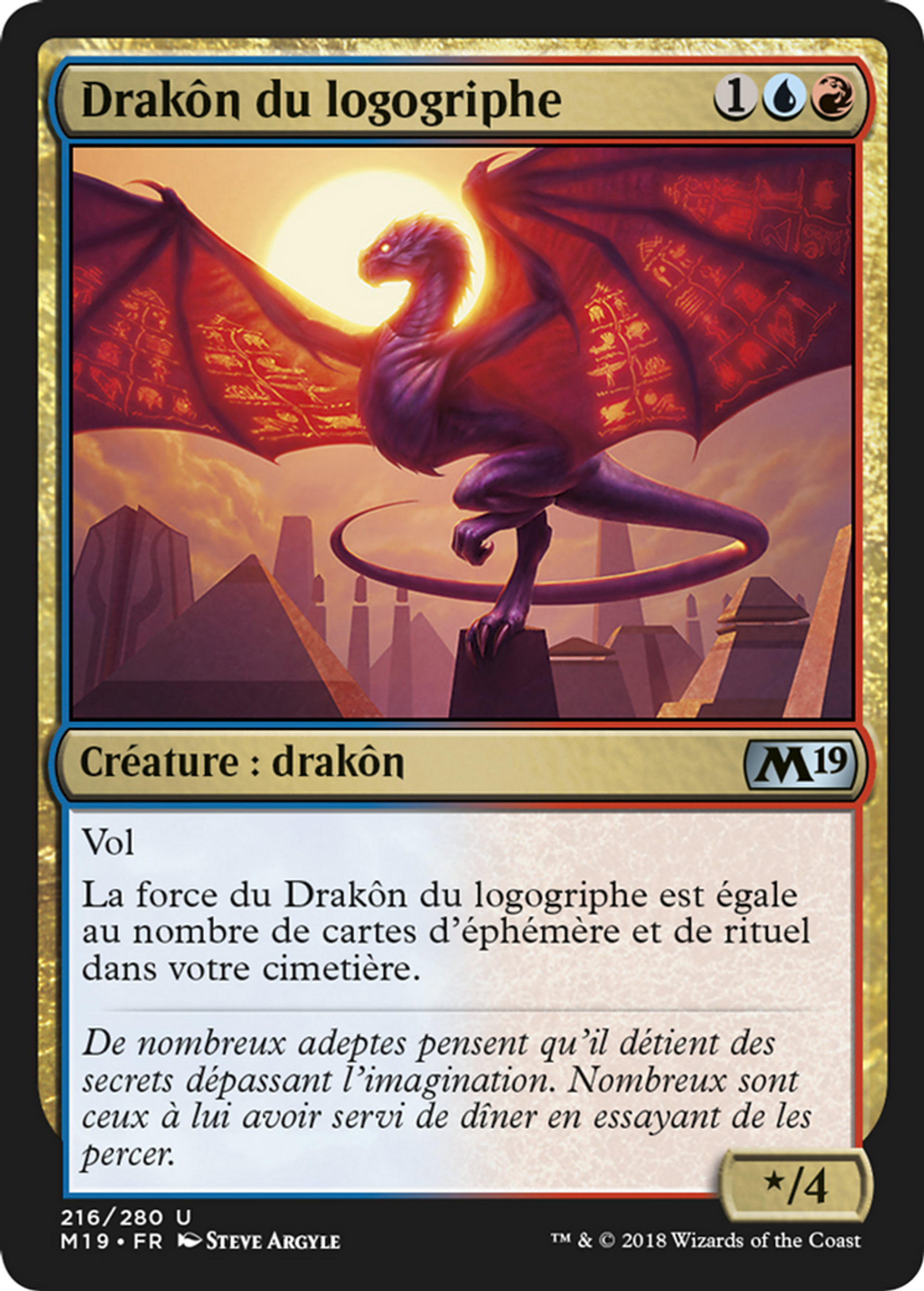 Drakôn du logogriphe — Core Set 2019 — Magic: The Gathering