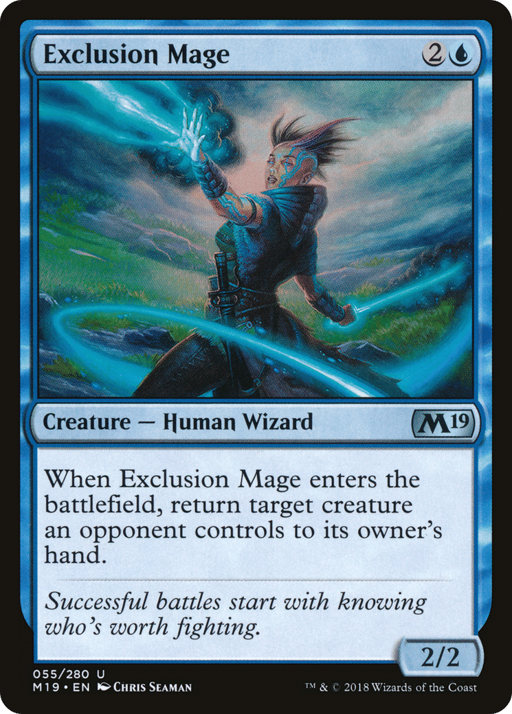 Exclusion Mage — Core Set 2019 — Magic: The Gathering