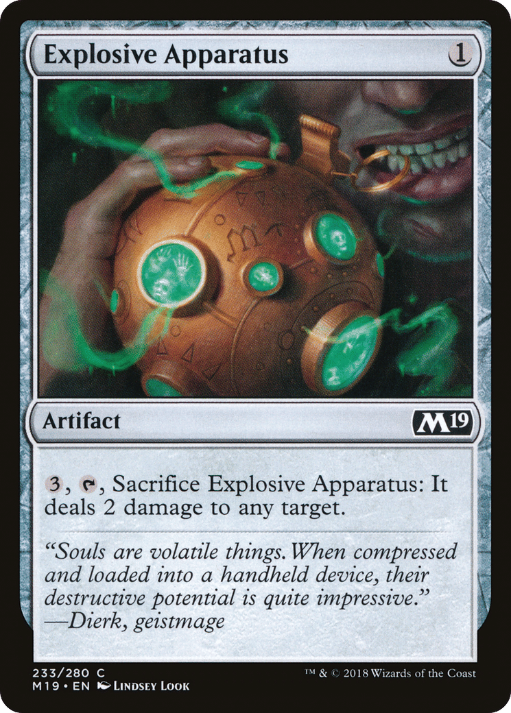 Explosive Apparatus — Core Set 2019 — Magic: The Gathering