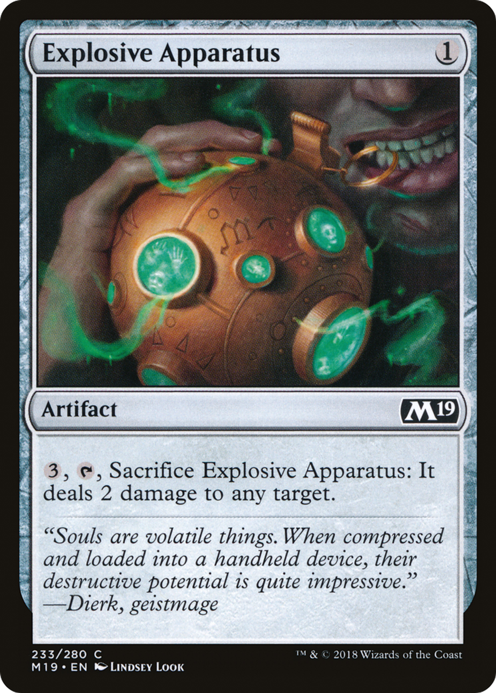 Explosive Apparatus — Core Set 2019 — Magic: The Gathering
