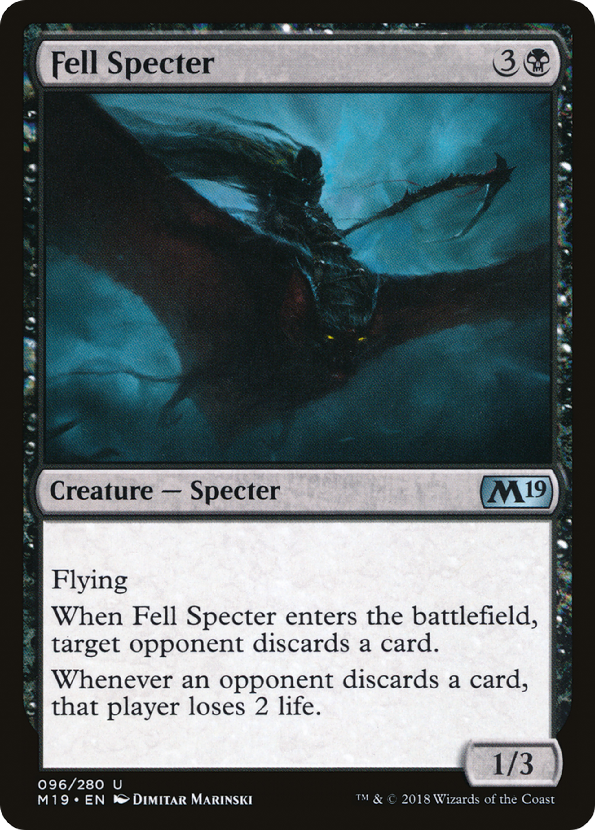 Fell Specter — Core Set 2019 — Magic: The Gathering