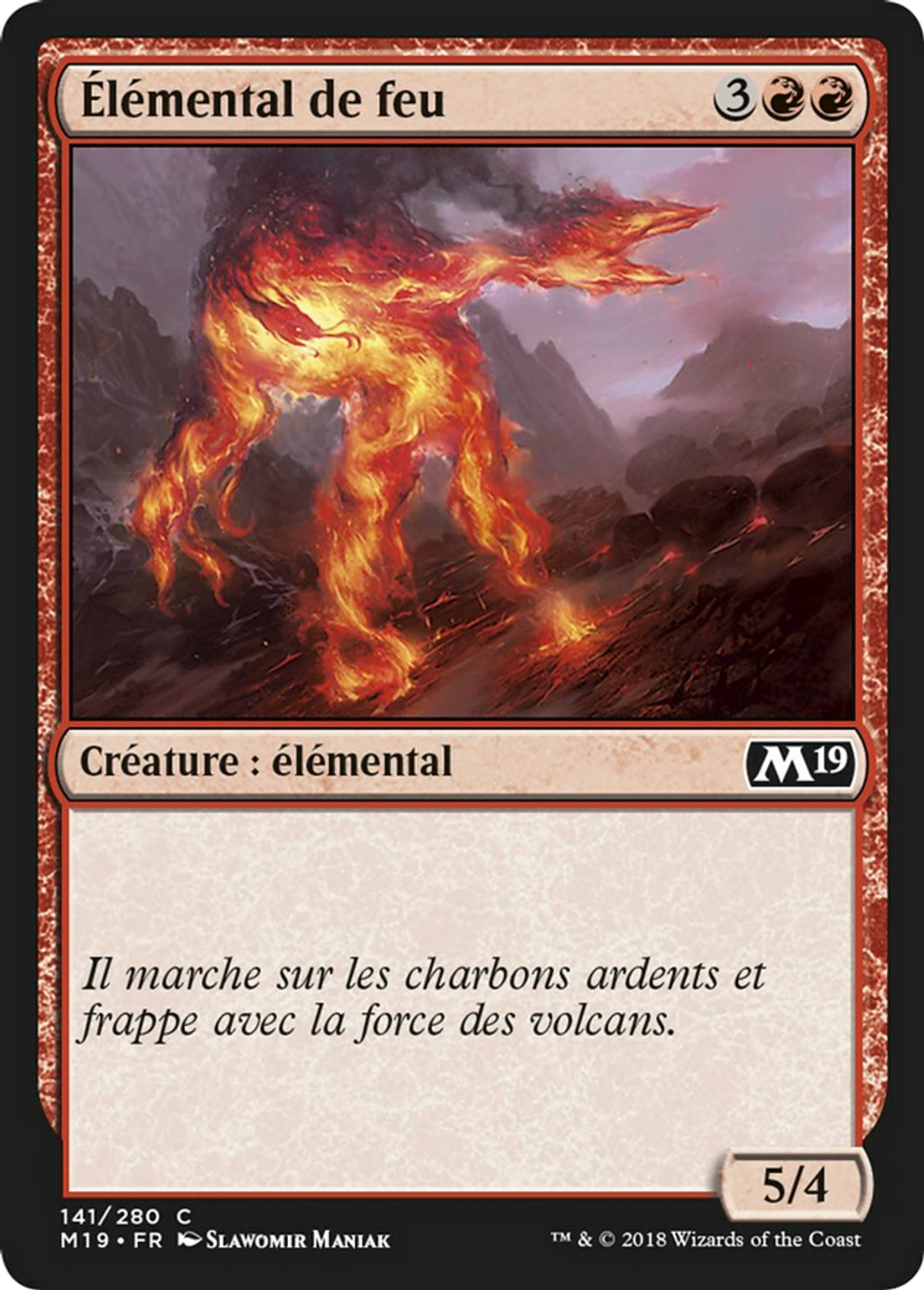 Élémental de feu — Core Set 2019 — Magic: The Gathering
