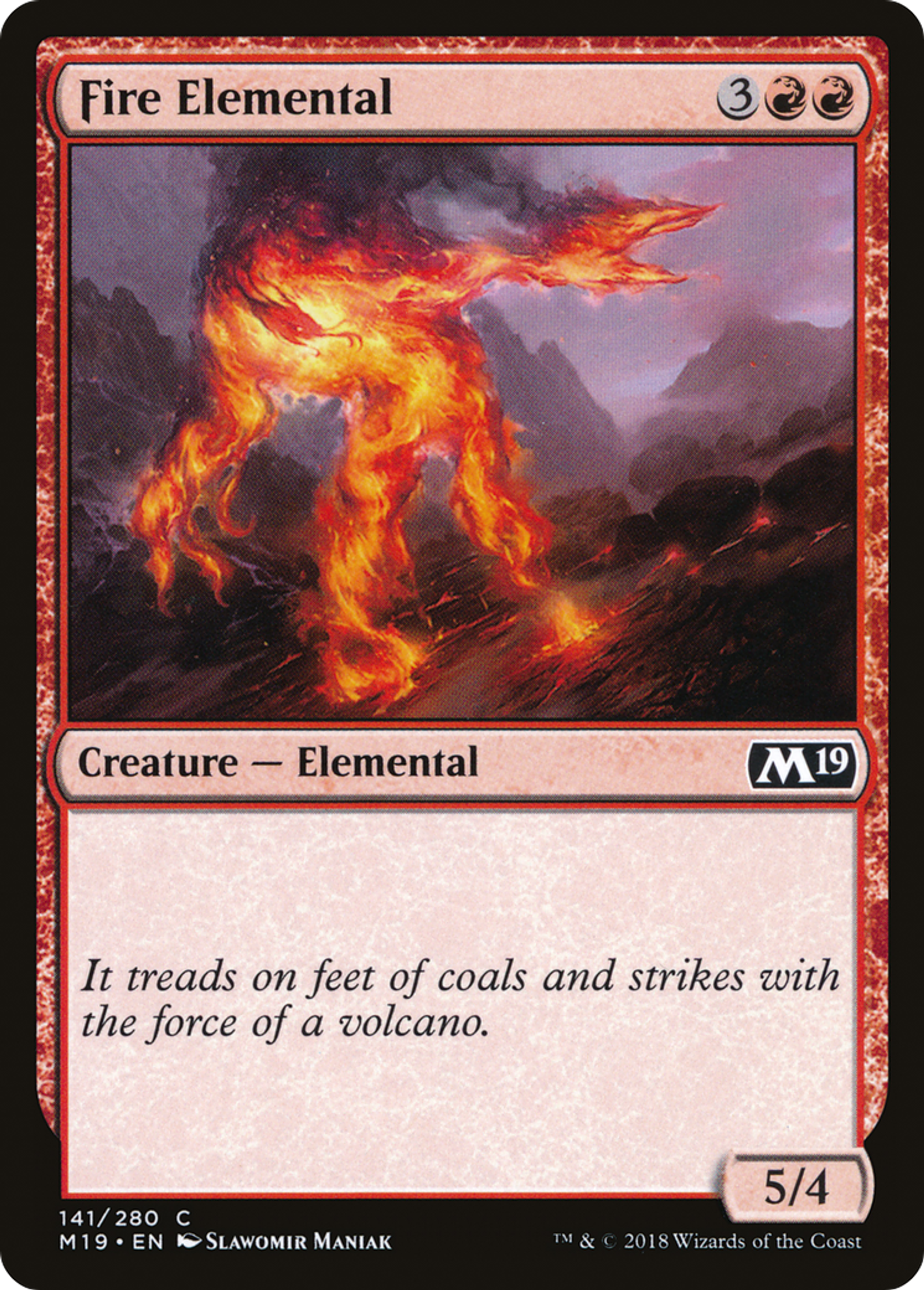 Fire Elemental — Core Set 2019 — Magic: The Gathering