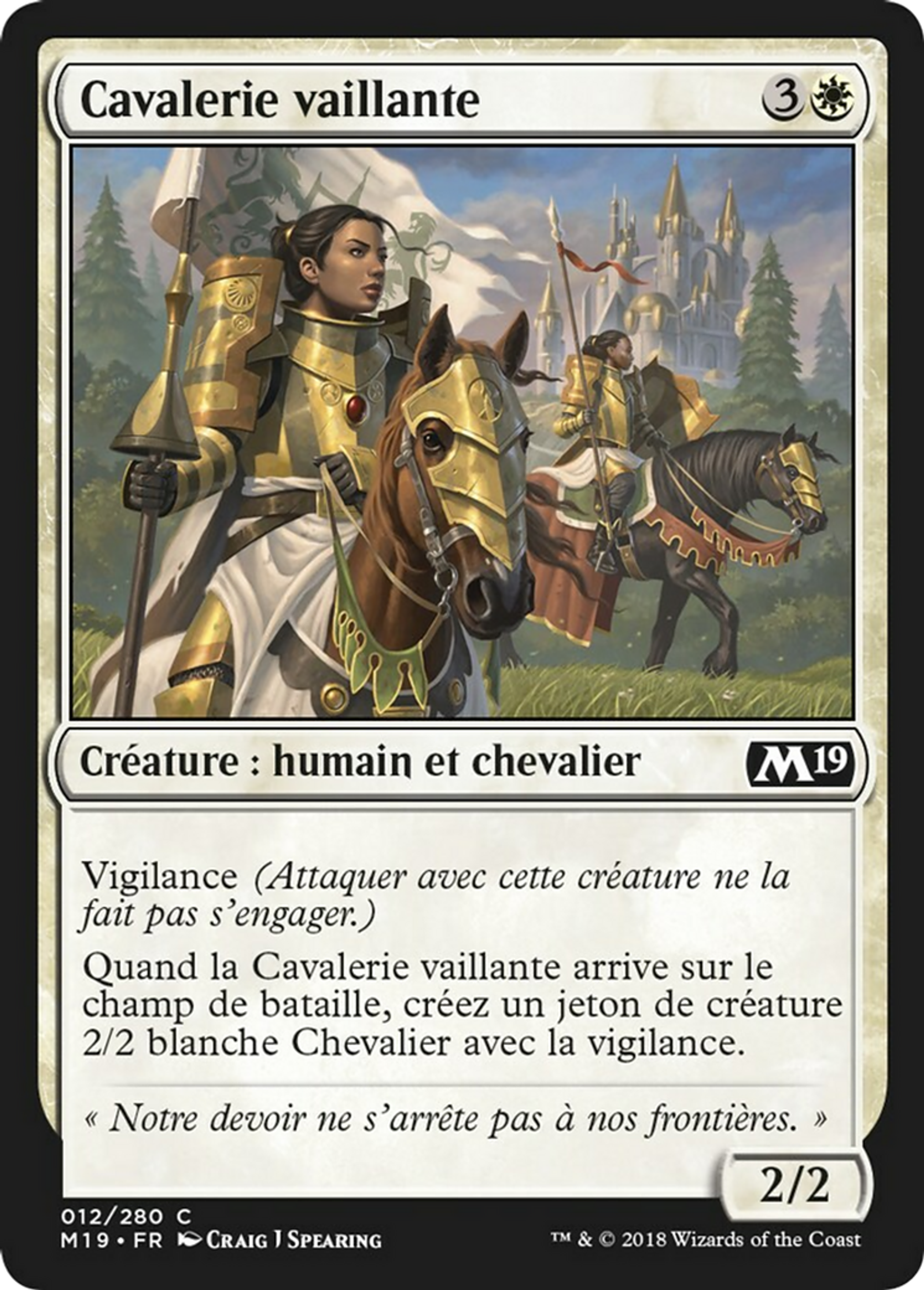 Cavalerie vaillante — Core Set 2019 — Magic: The Gathering