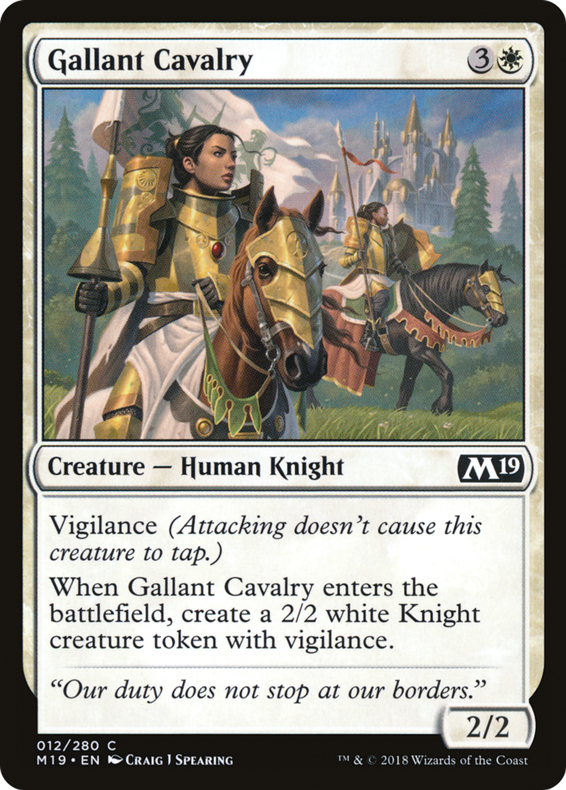 Gallant Cavalry — Core Set 2019 — Magic: The Gathering