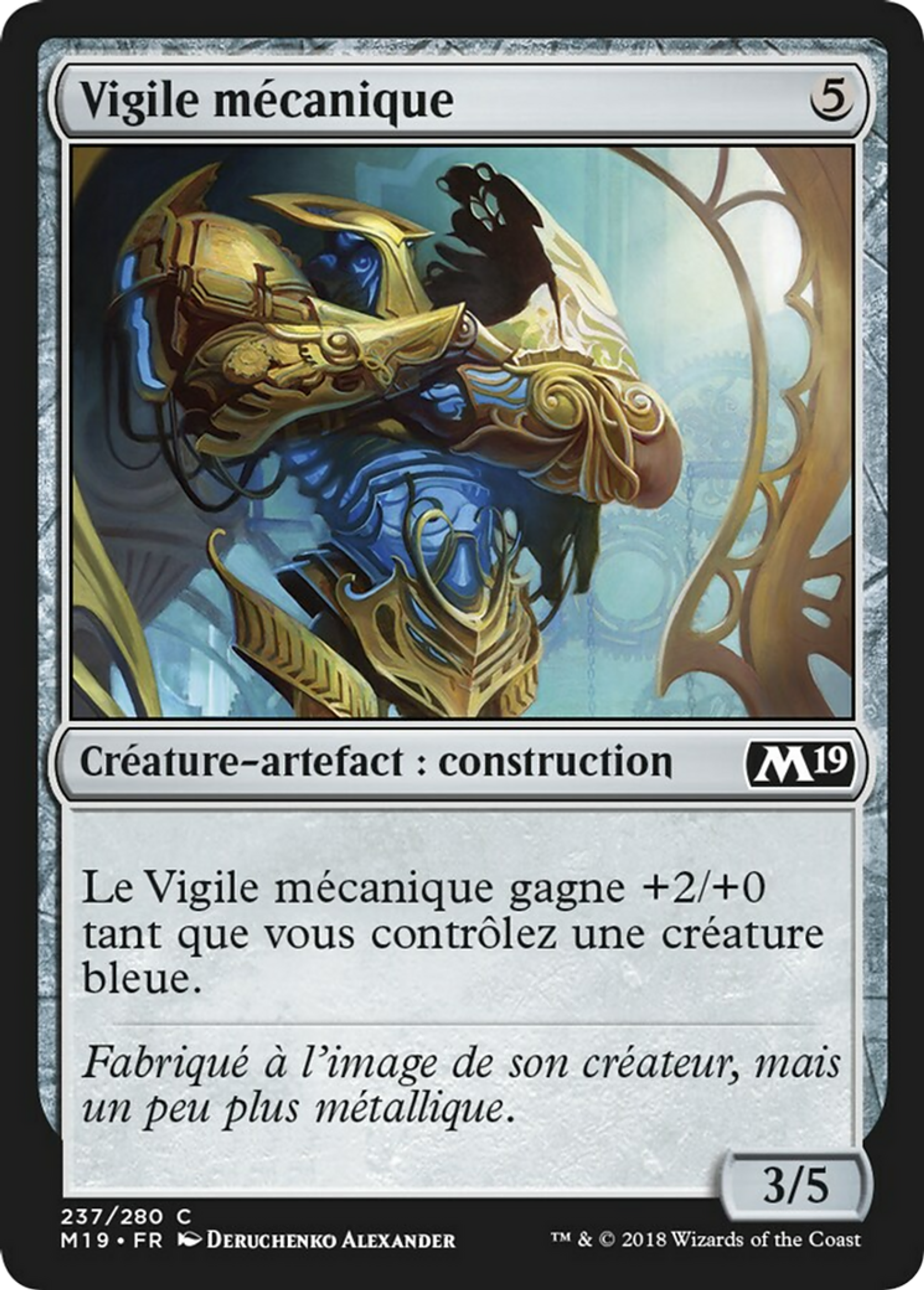Vigile mécanique — Core Set 2019 — Magic: The Gathering