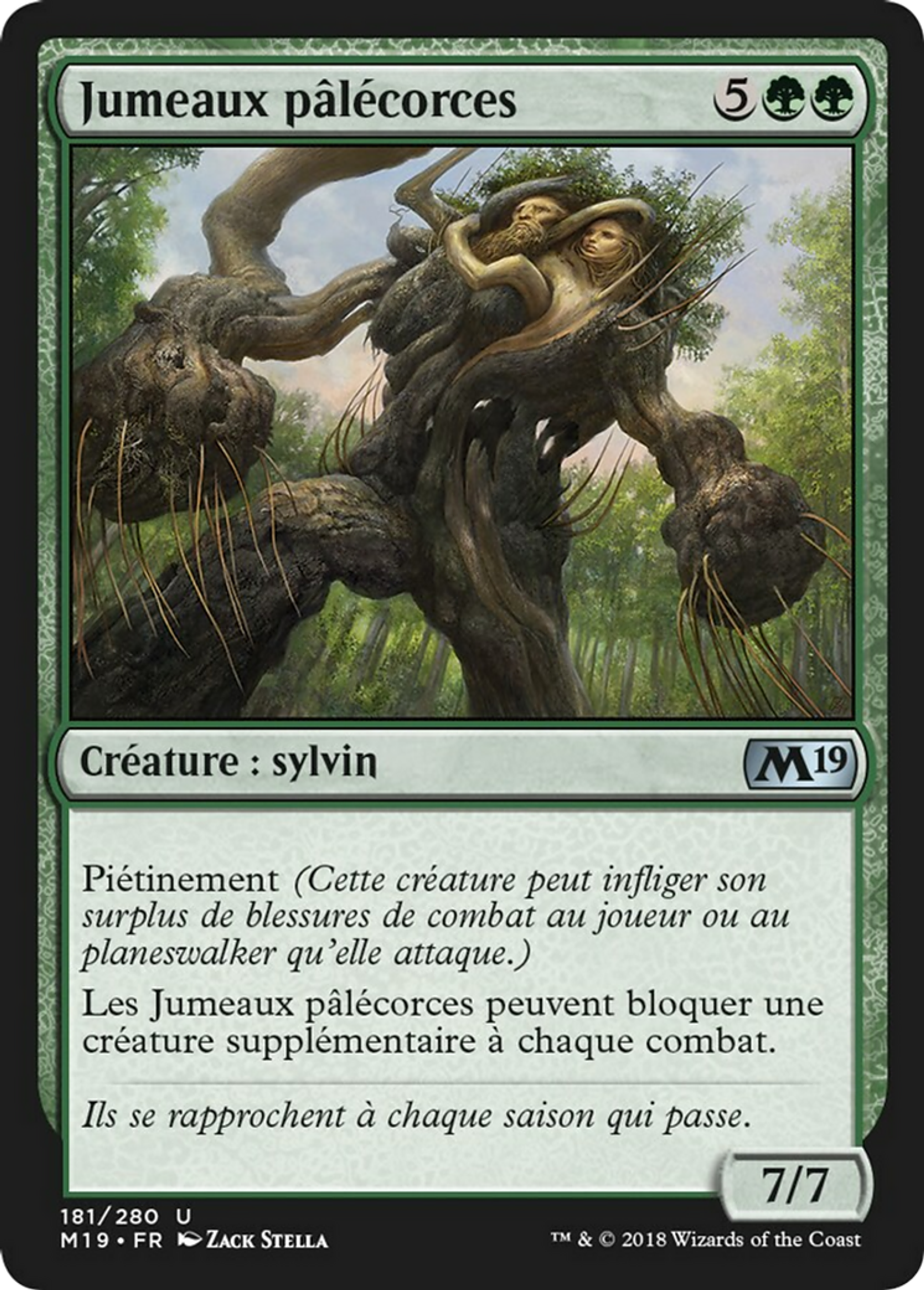 Jumeaux pâlécorces — Core Set 2019 — Magic: The Gathering