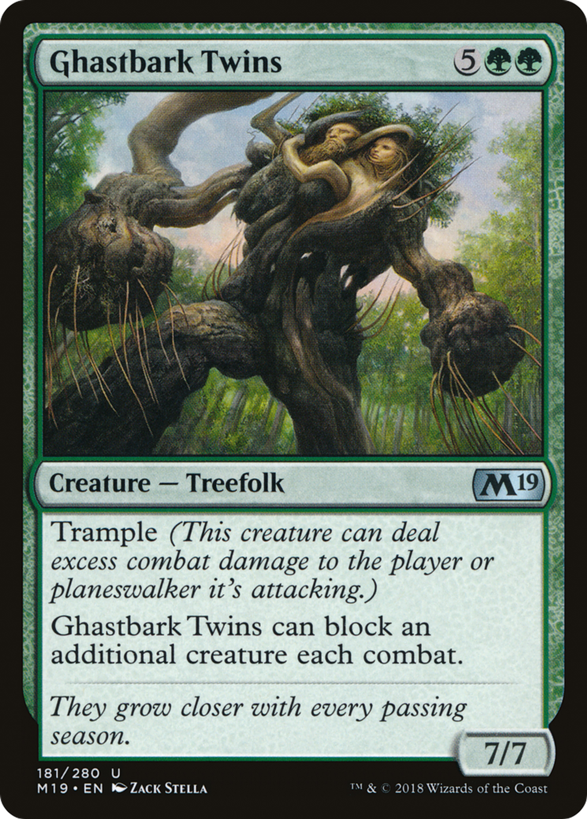 Jumeaux pâlécorces — Core Set 2019 — Magic: The Gathering