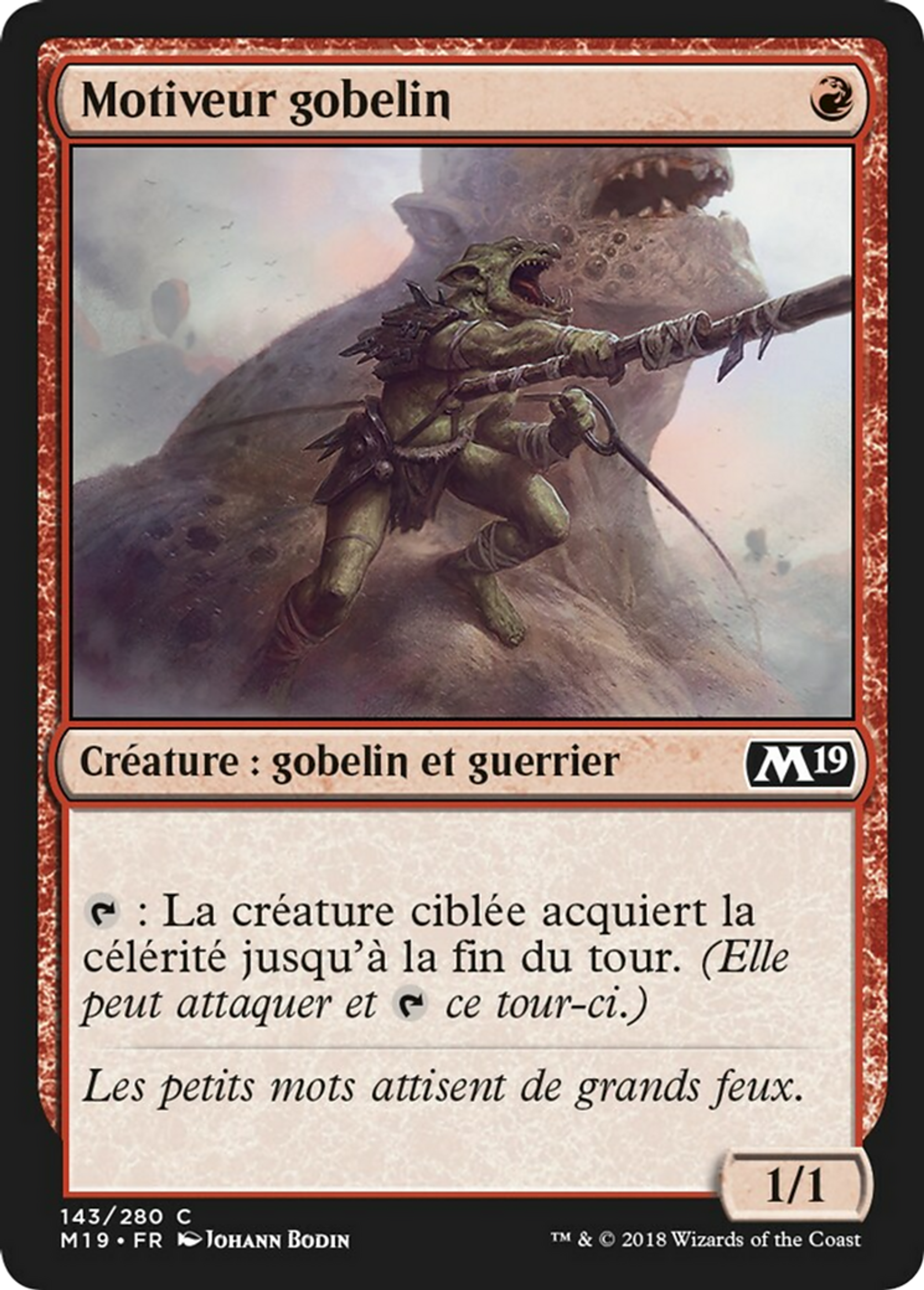 Motiveur gobelin — Core Set 2019 — Magic: The Gathering