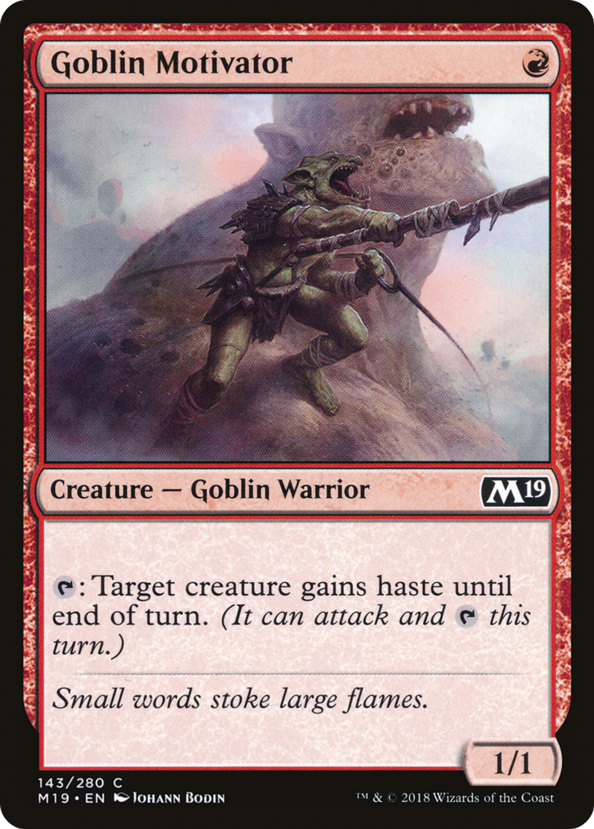 Goblin Motivator — Core Set 2019 — Magic: The Gathering