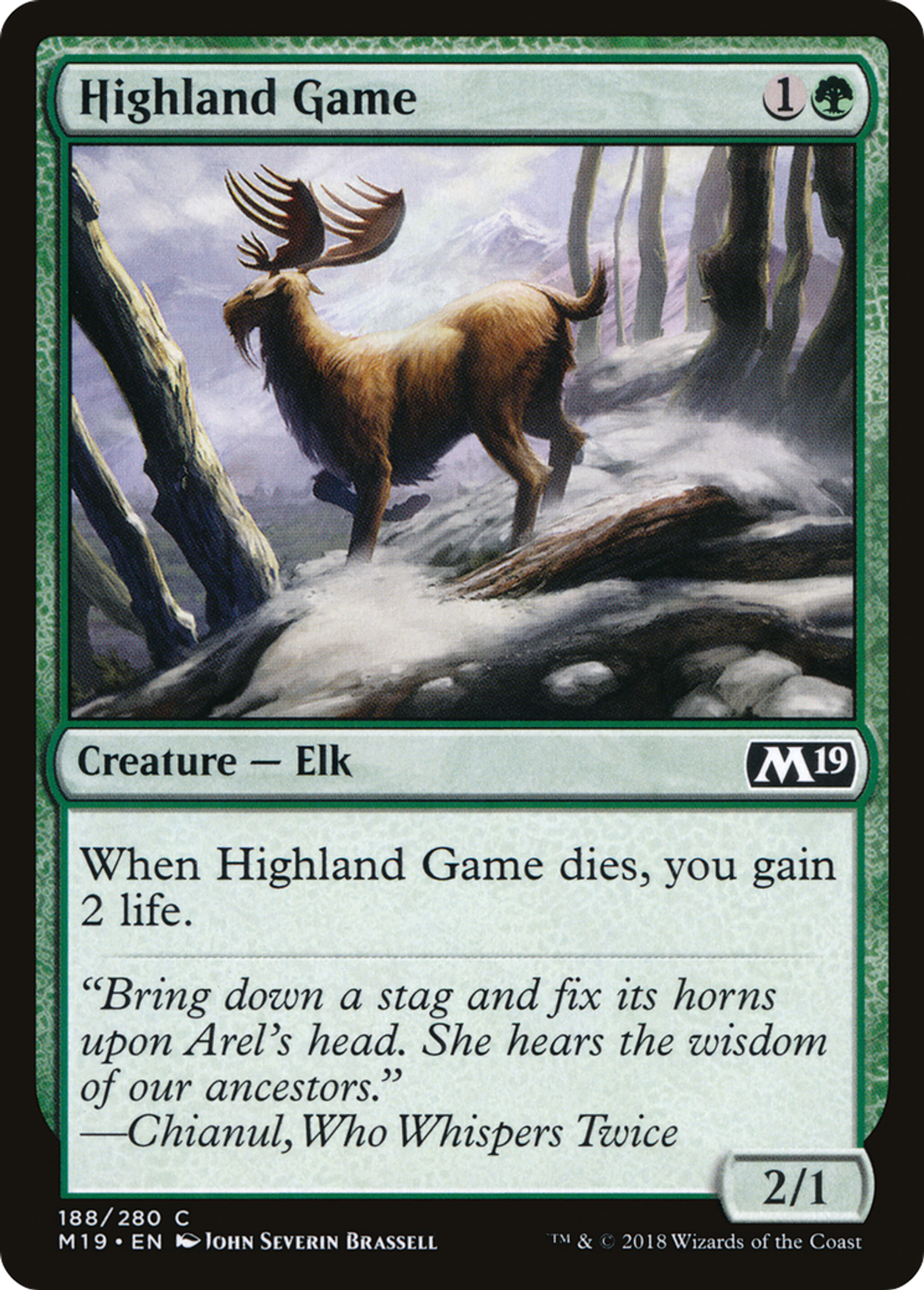 Gibier des hautes terres — Core Set 2019 — Magic: The Gathering