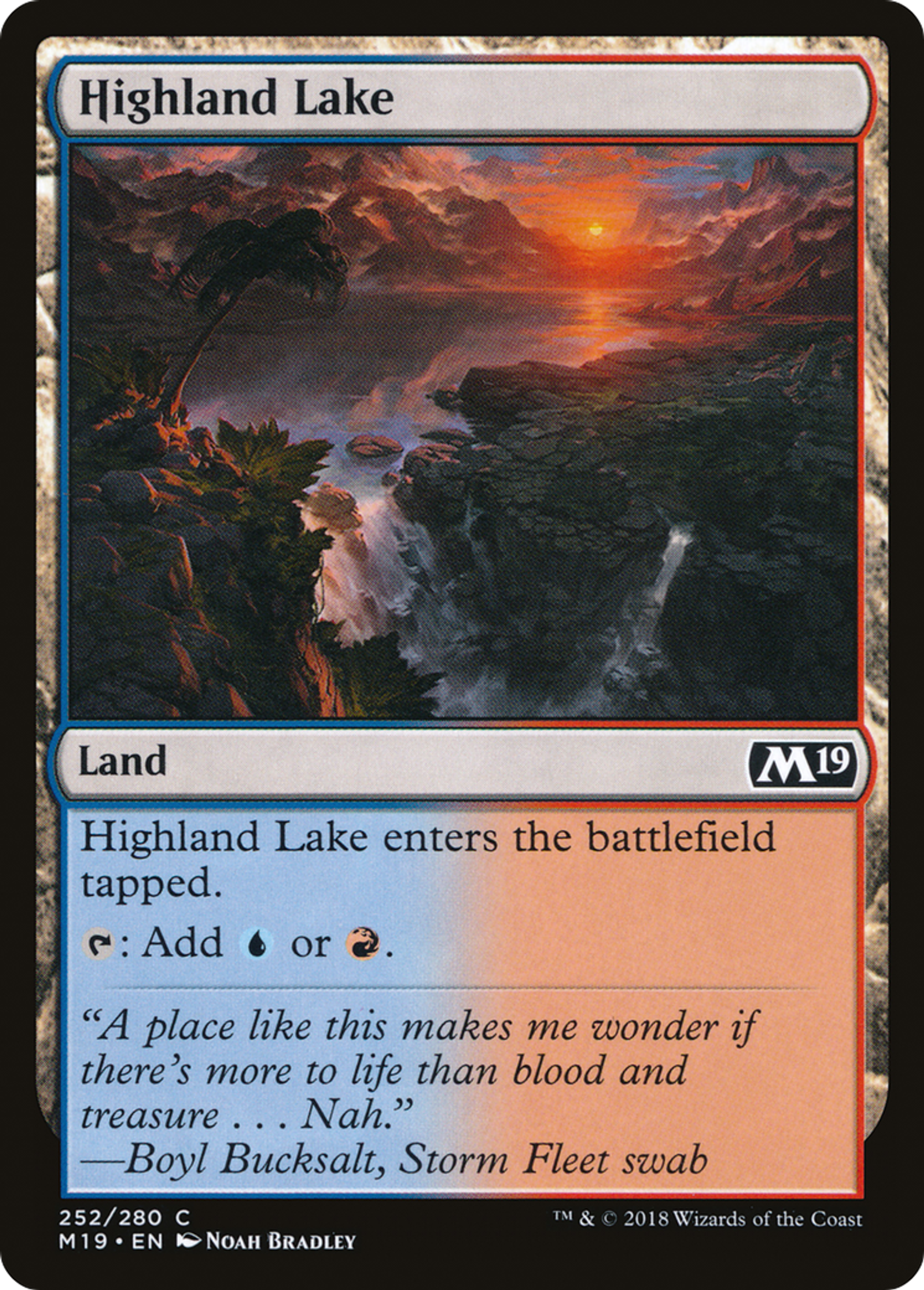 Lac des hautes terres — Core Set 2019 — Magic: The Gathering