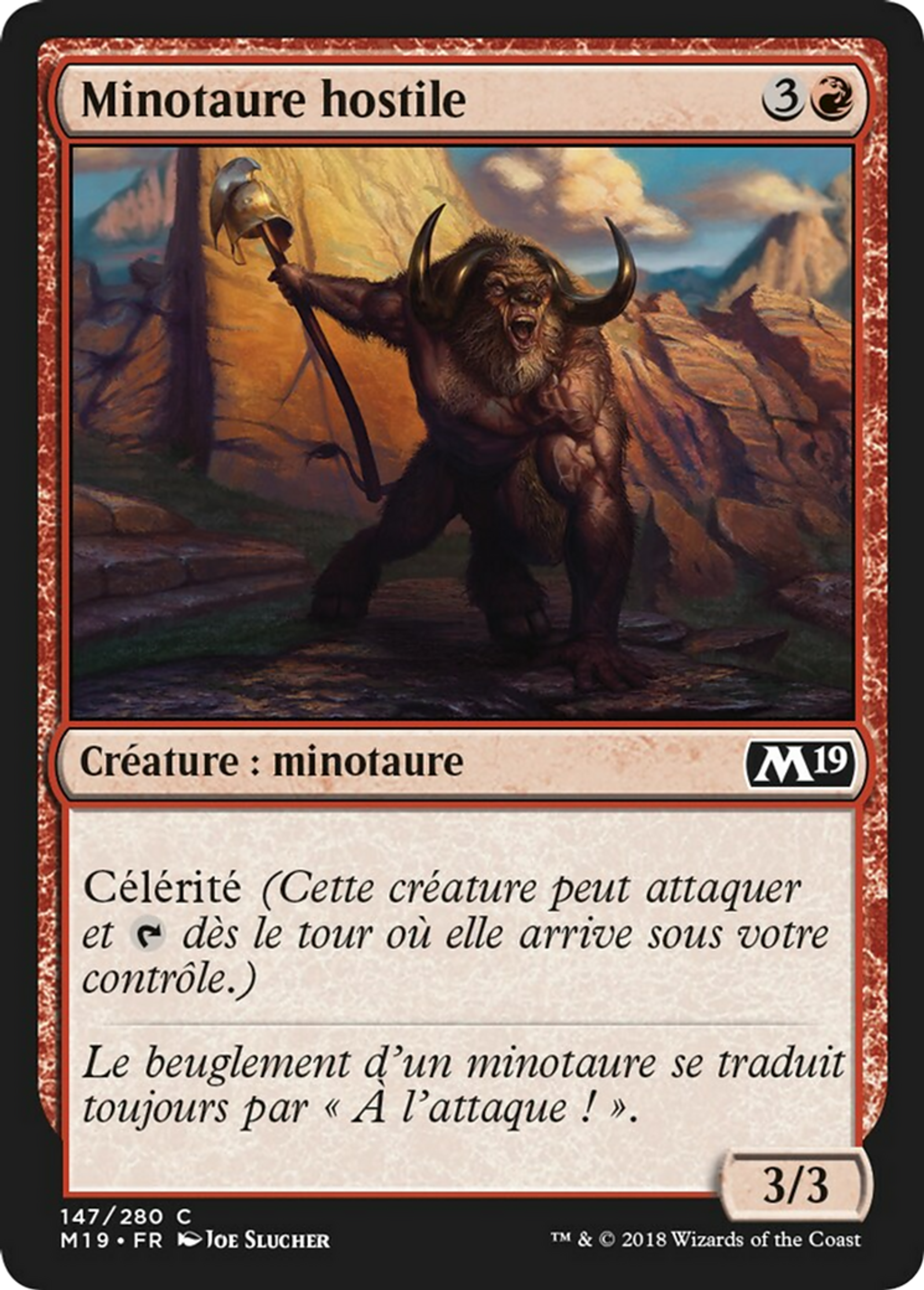 Minotaure hostile — Core Set 2019 — Magic: The Gathering