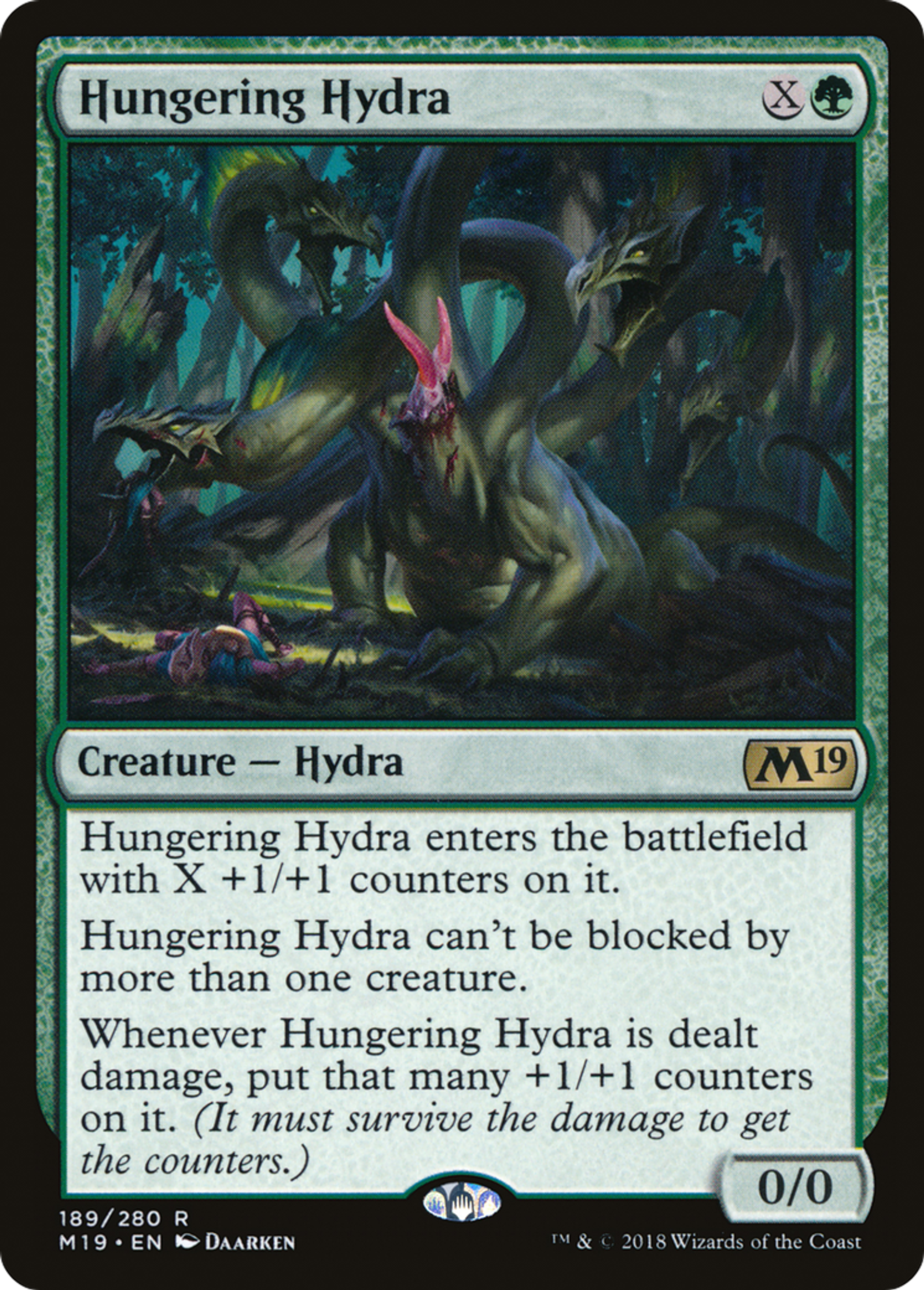 Hungering Hydra — Core Set 2019 — Magic: The Gathering