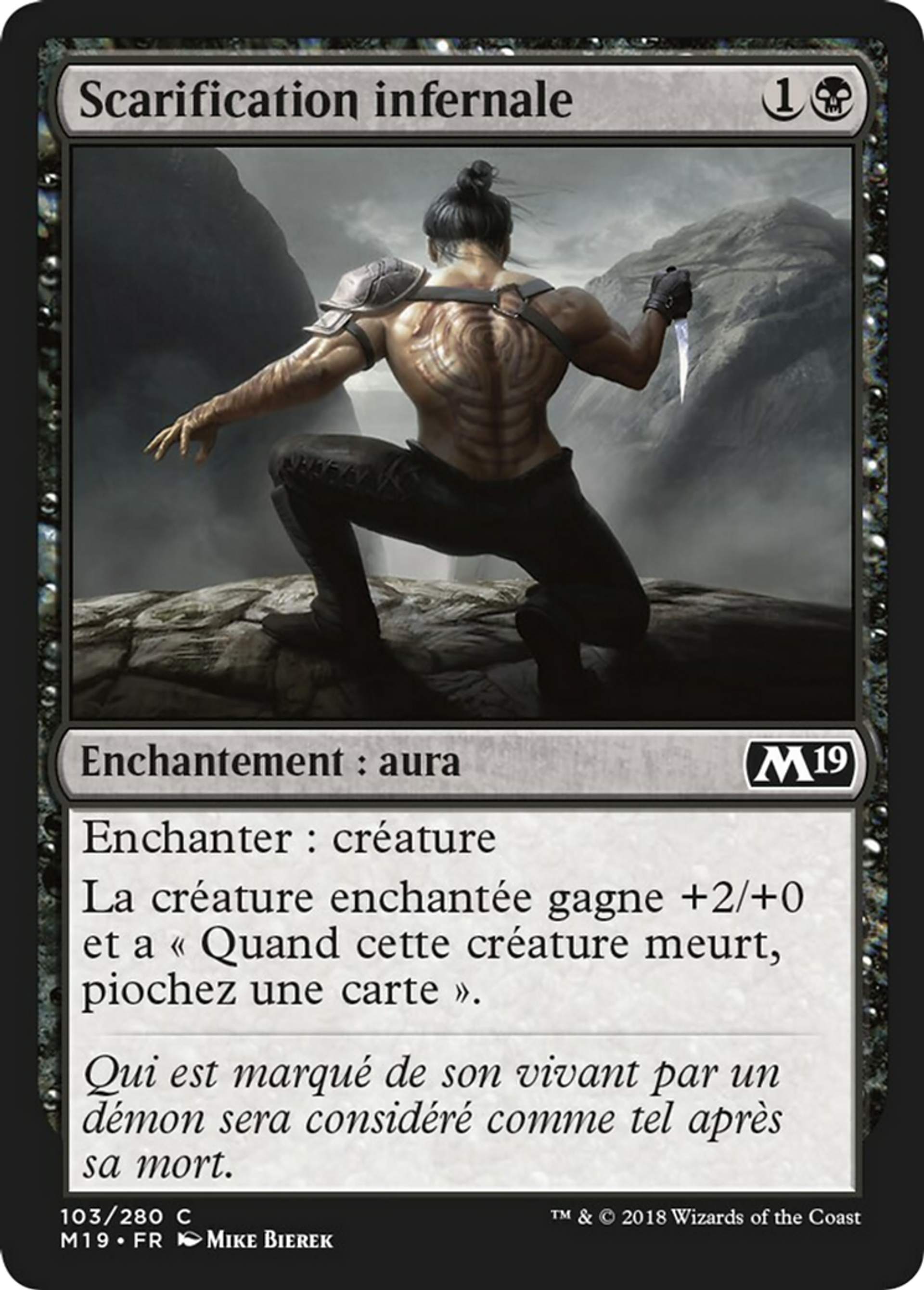 Scarification infernale — Core Set 2019 — Magic: The Gathering