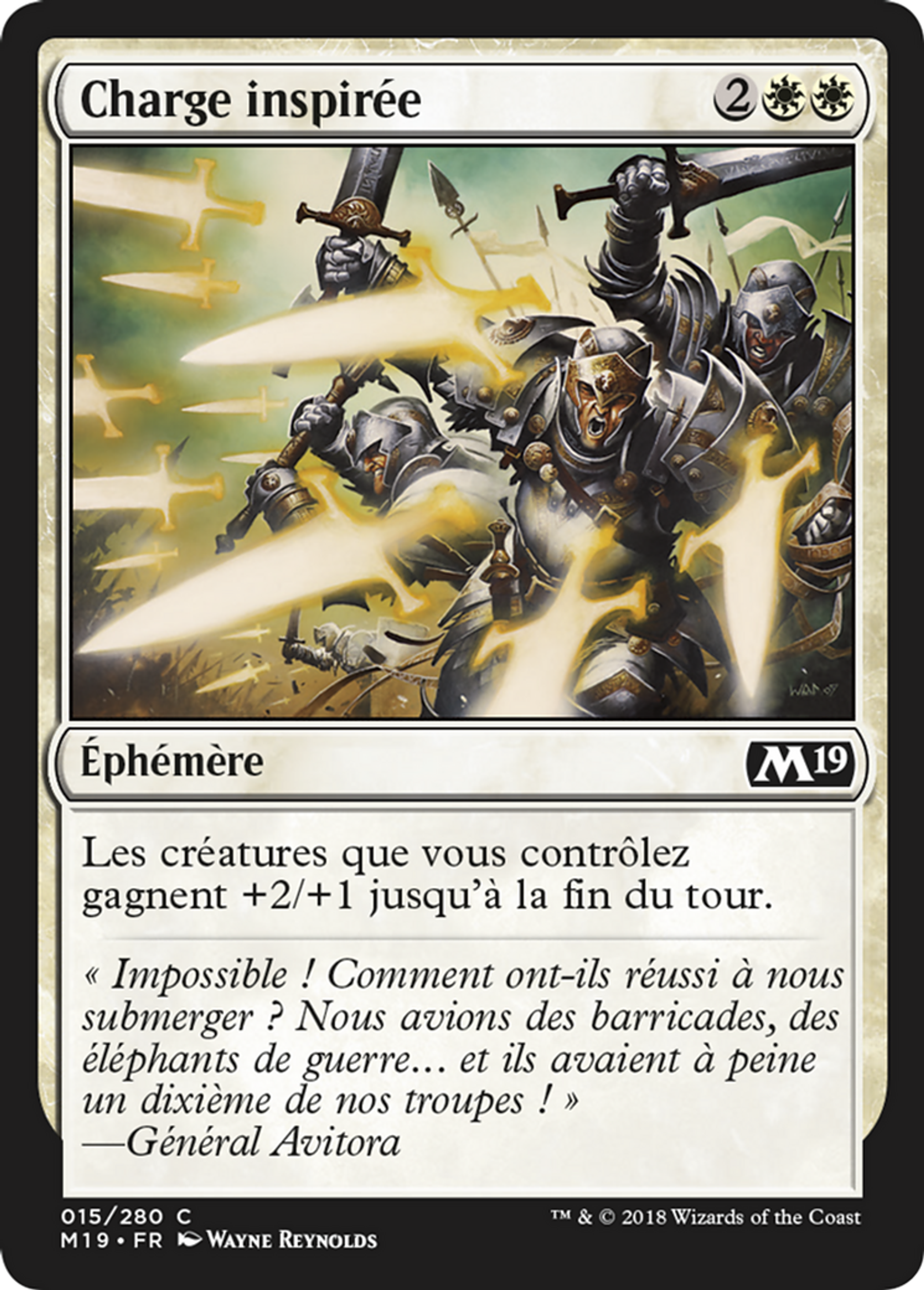 Charge inspirée — Core Set 2019 — Magic: The Gathering