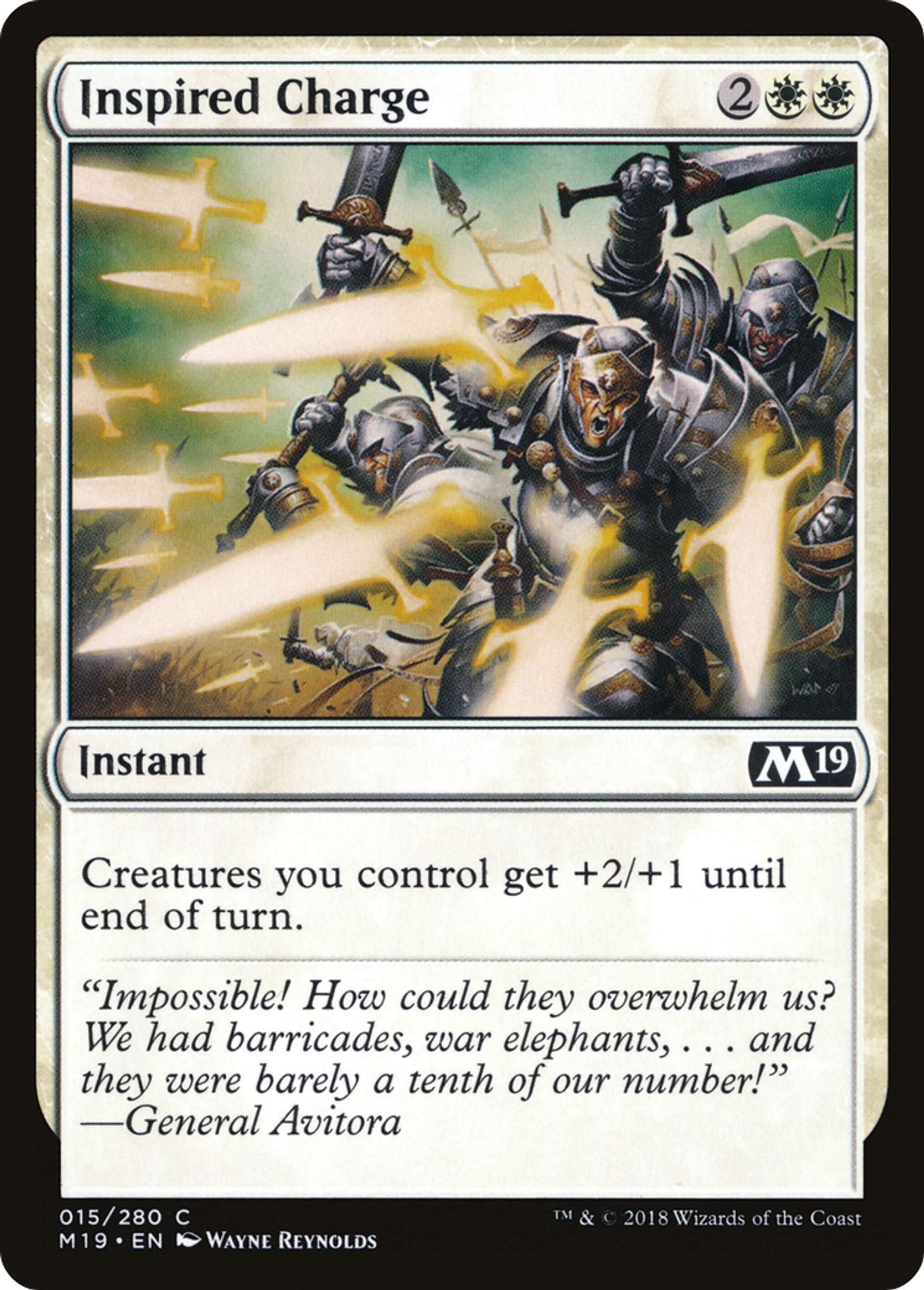 Inspired Charge — Core Set 2019 — Magic: The Gathering