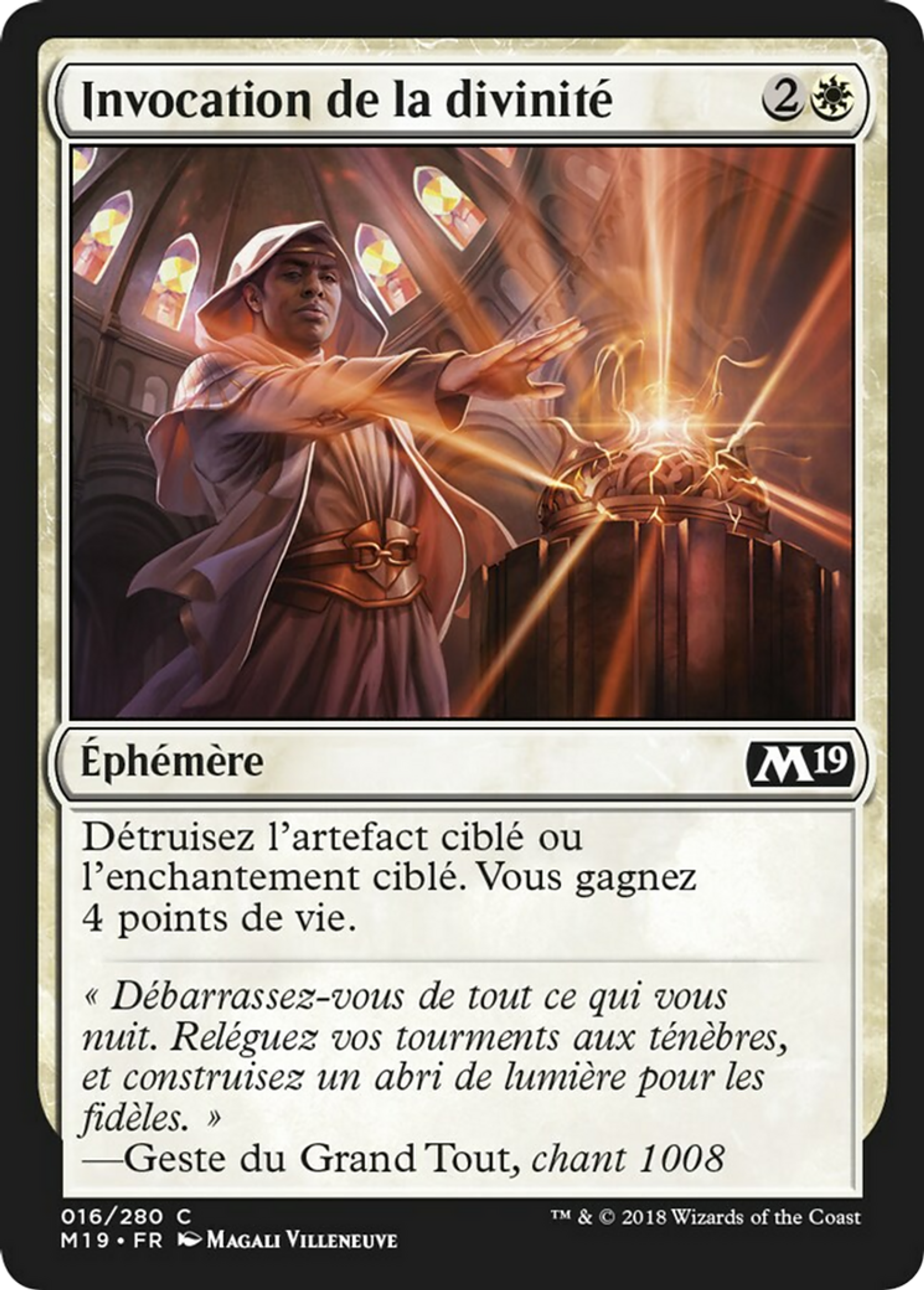 Invocation de la divinité — Core Set 2019 — Magic: The Gathering