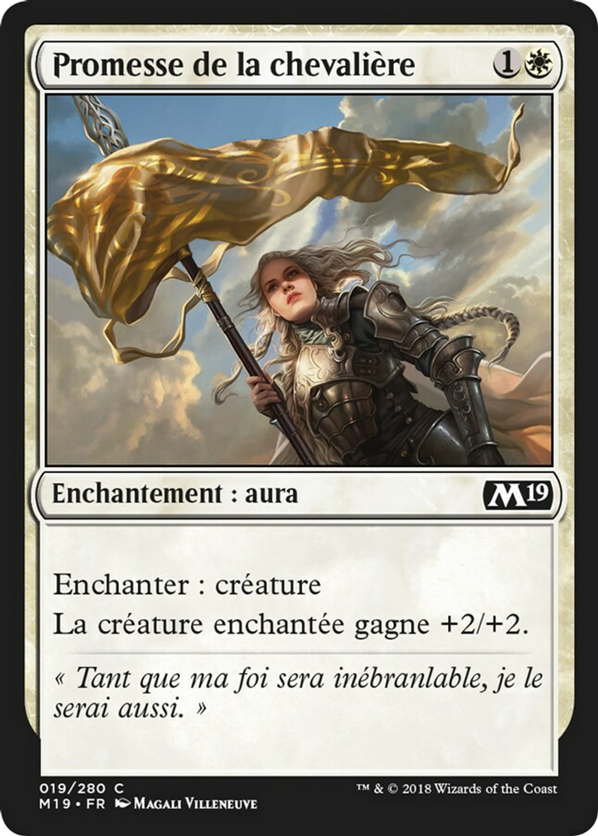 Promesse de la chevalière — Core Set 2019 — Magic: The Gathering