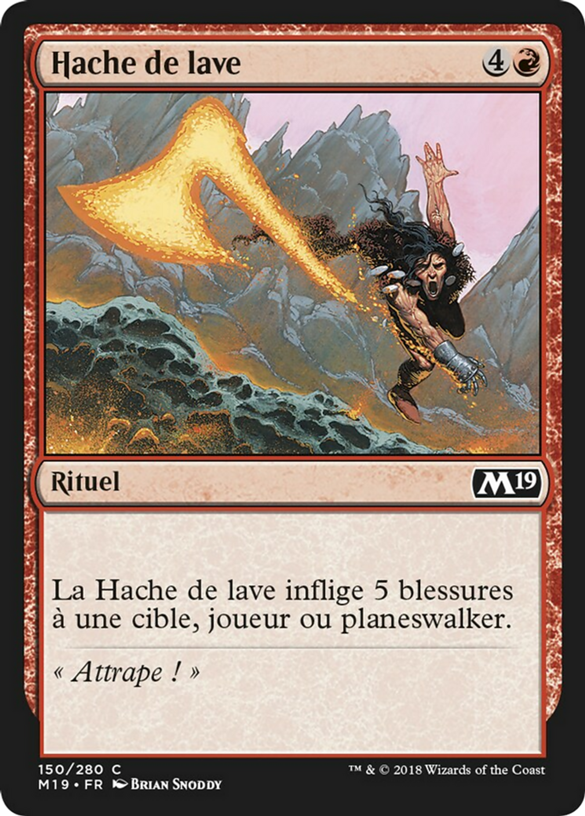 Hache de lave — Core Set 2019 — Magic: The Gathering