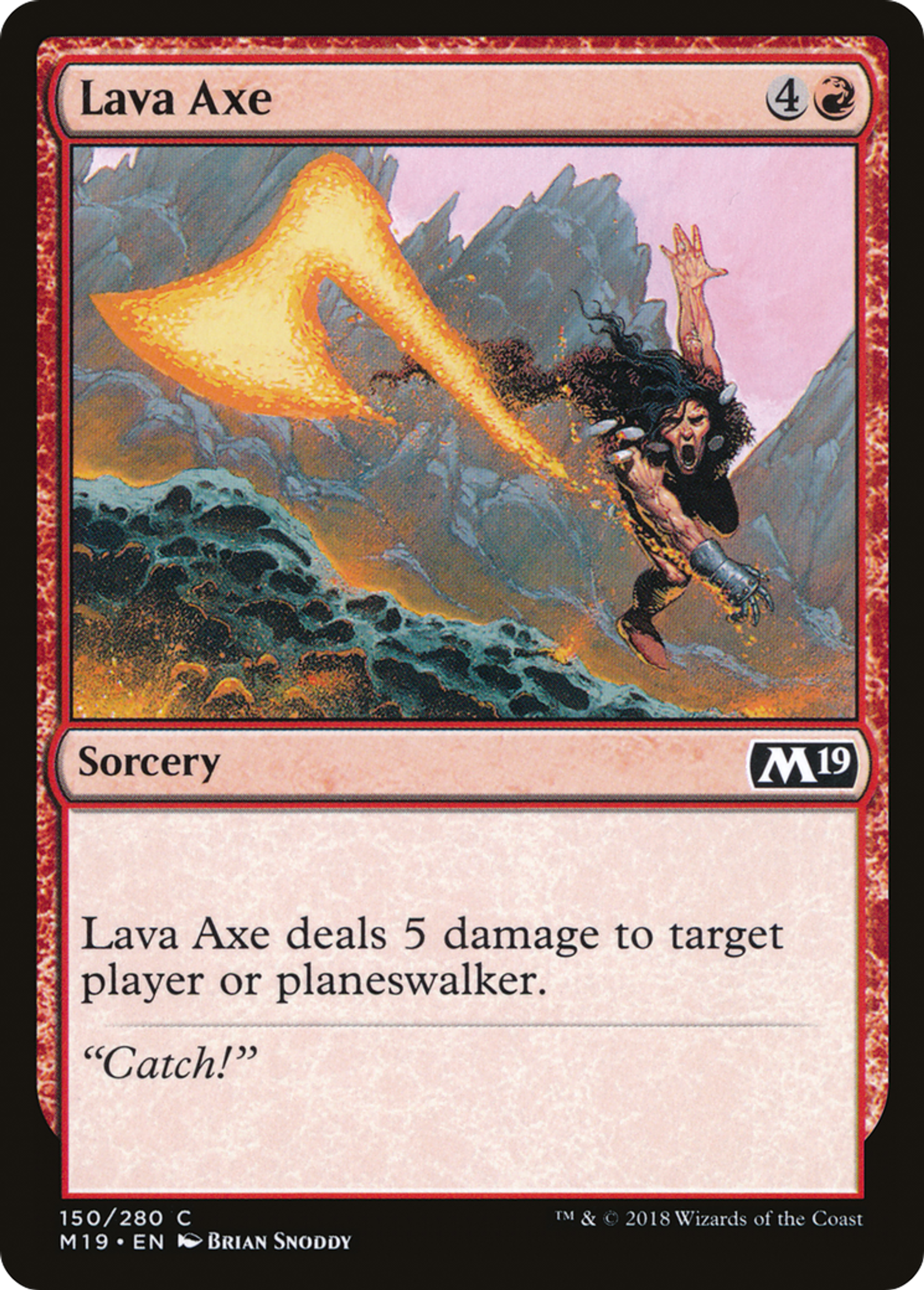 Hache de lave — Core Set 2019 — Magic: The Gathering