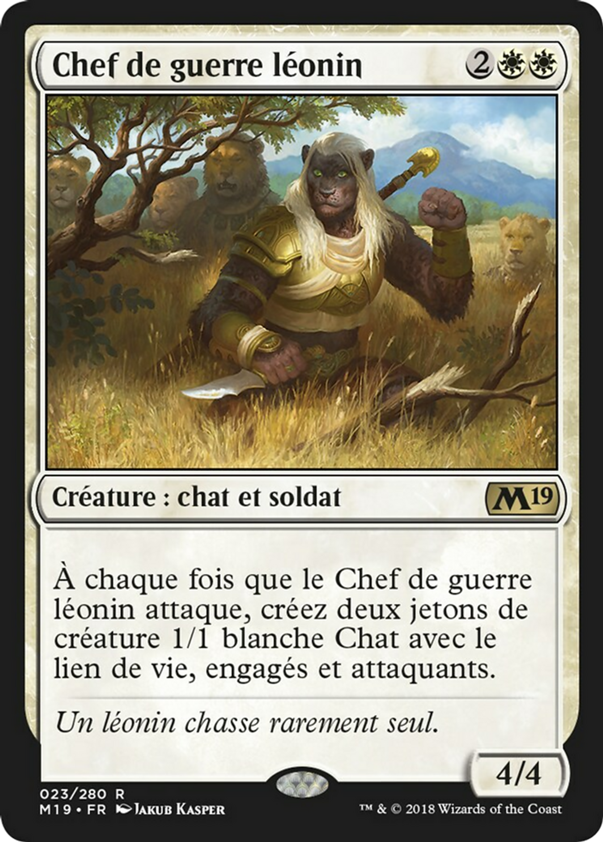 Chef de guerre léonin — Core Set 2019 — Magic: The Gathering