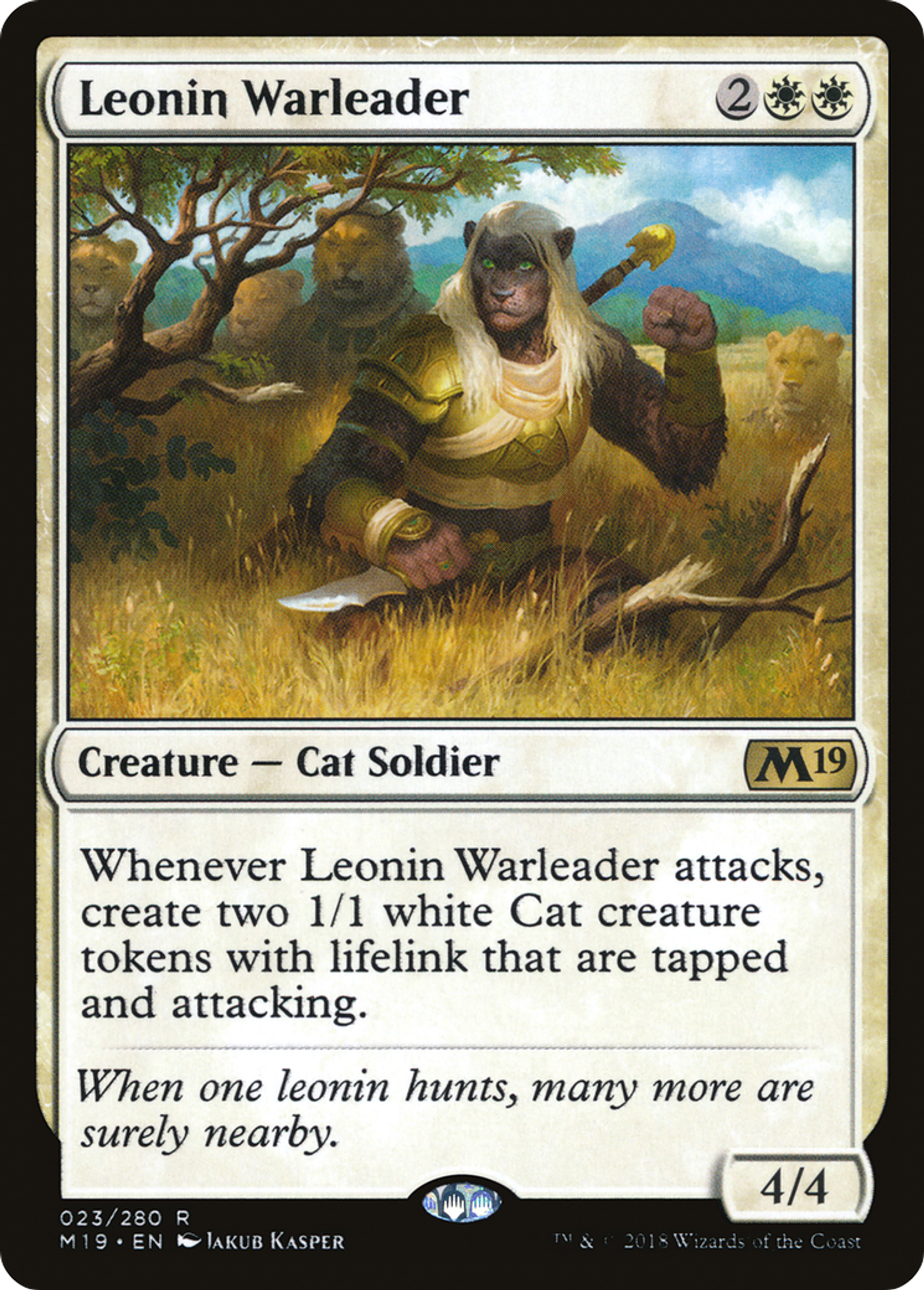 Leonin Warleader — Core Set 2019 — Magic: The Gathering
