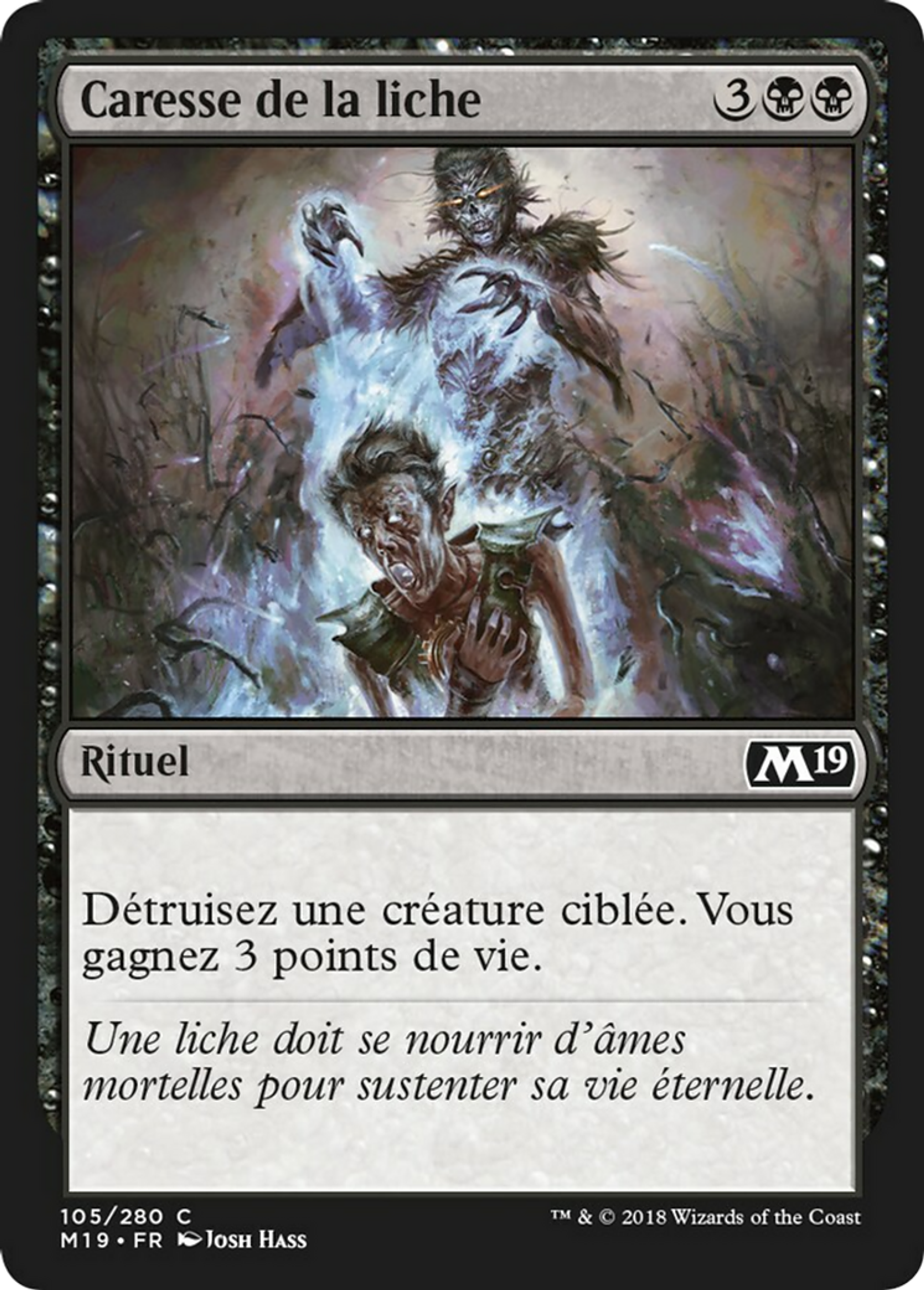 Caresse de la liche — Core Set 2019 — Magic: The Gathering