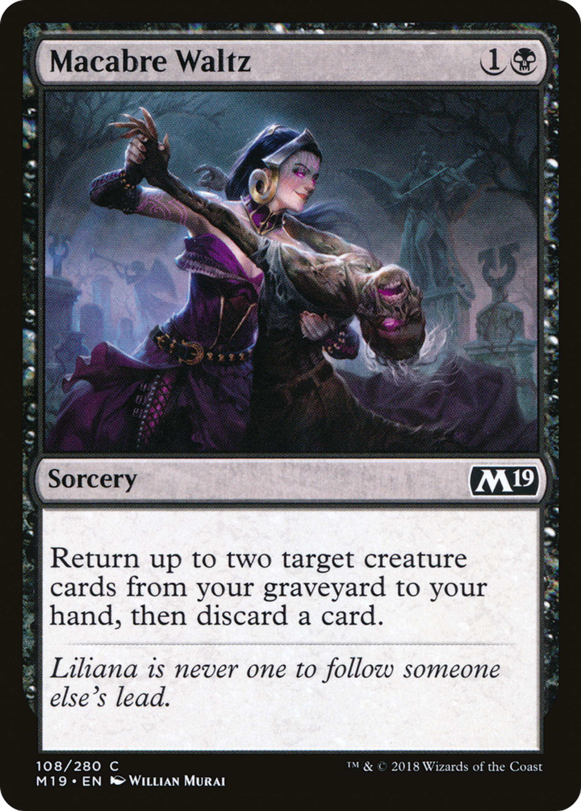 Macabre Waltz — Core Set 2019 — Magic: The Gathering