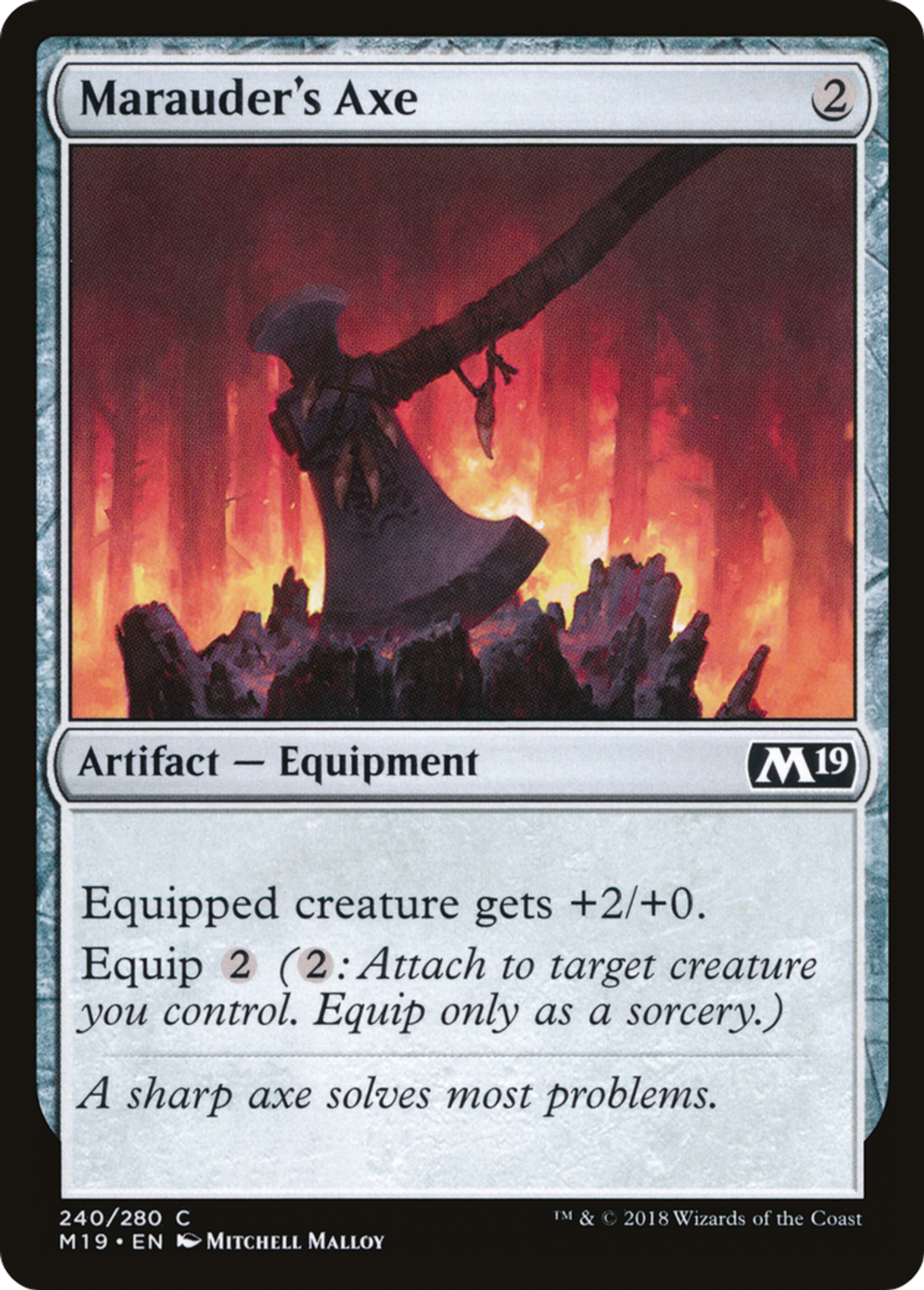 Marauder's Axe — Core Set 2019 — Magic: The Gathering